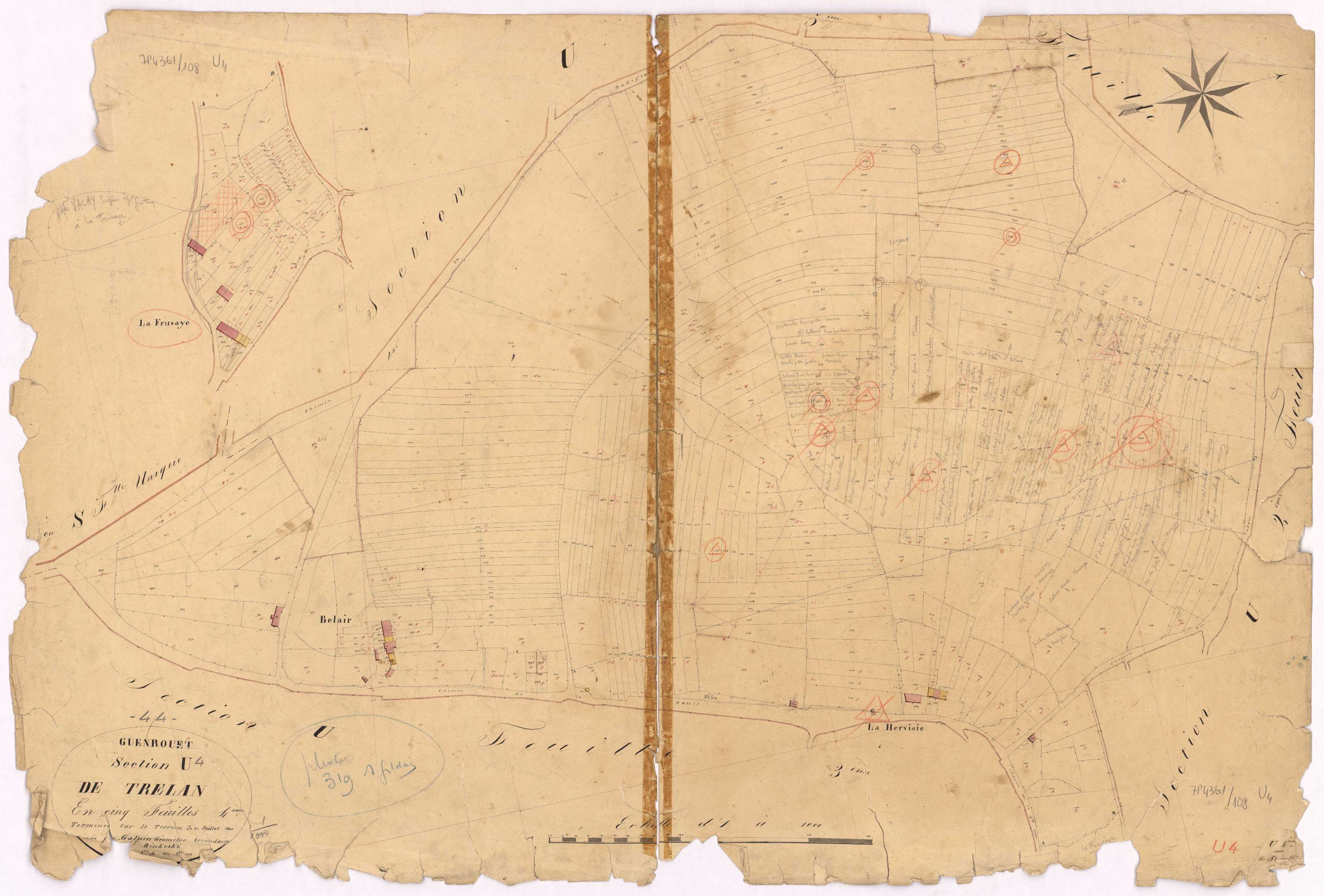 Guenrouet - Section U4 Trélan (section de) ; 954-1375