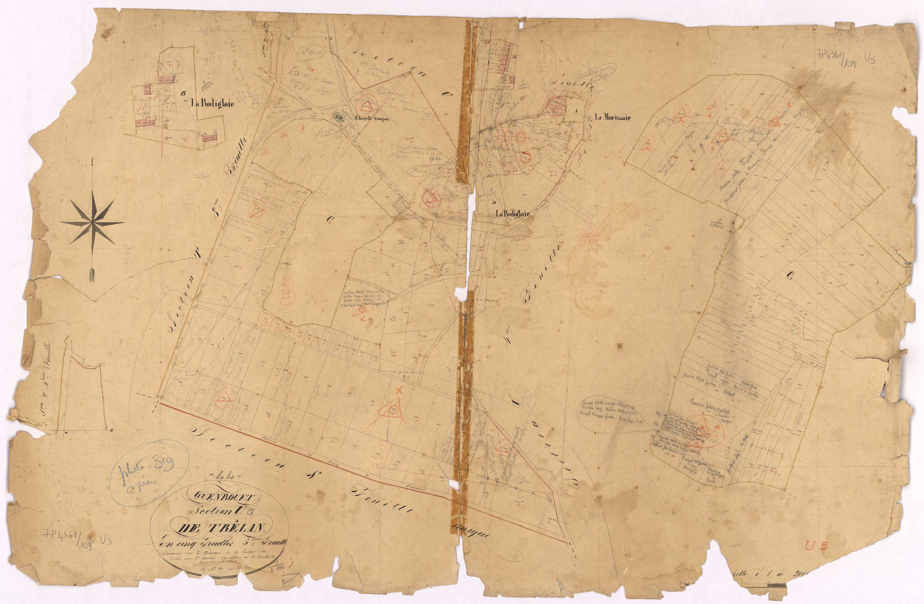 Guenrouet - Section U5 Trélan (section de) ; 1376-1629
