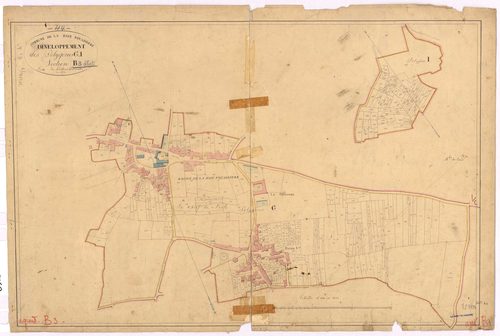 La Haie-Fouassière - Section B3 (développement) Bourg (section du) ; développement des polygônes G et I