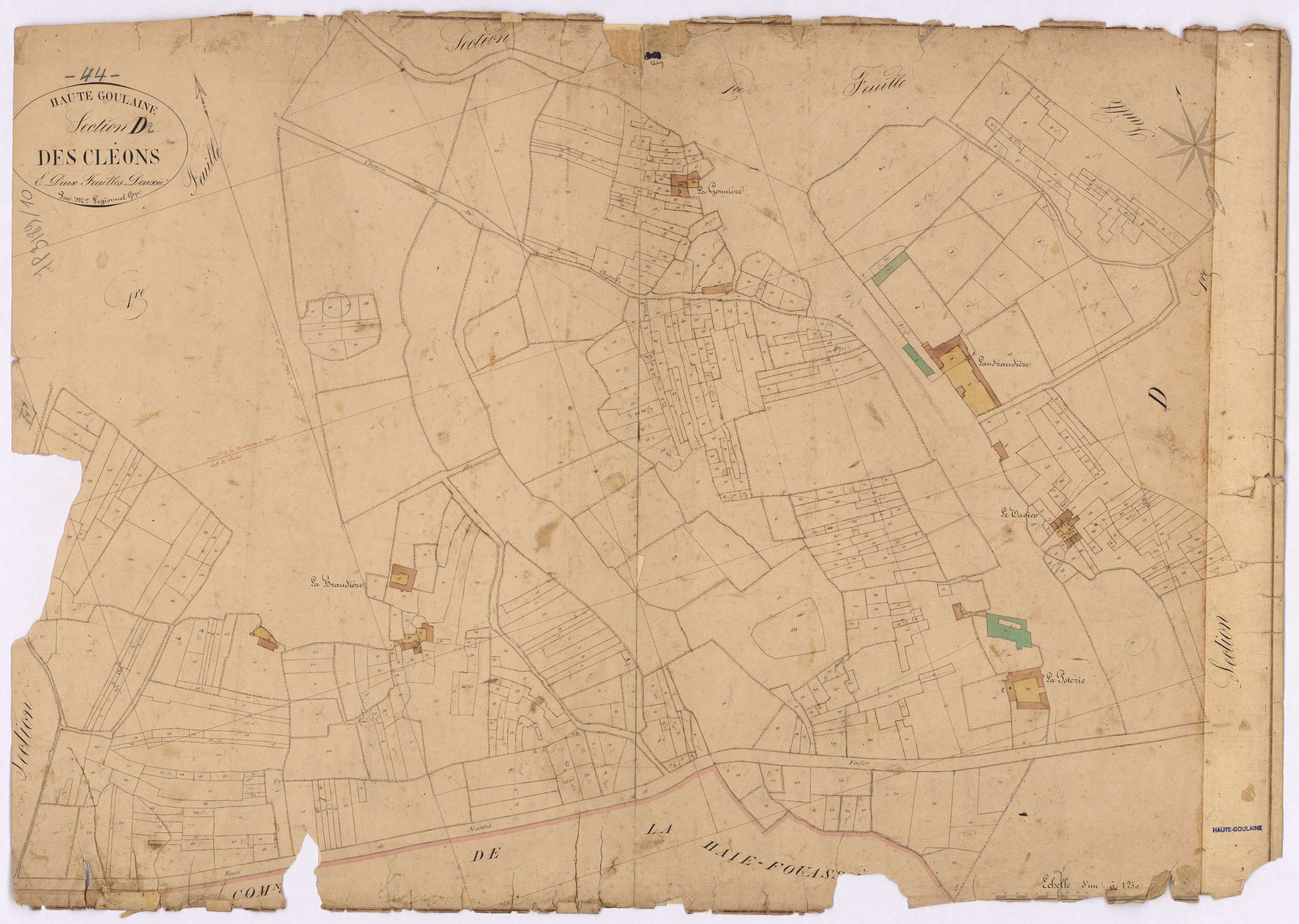 Haute-Goulaine - Section D2 Cléons (section des)