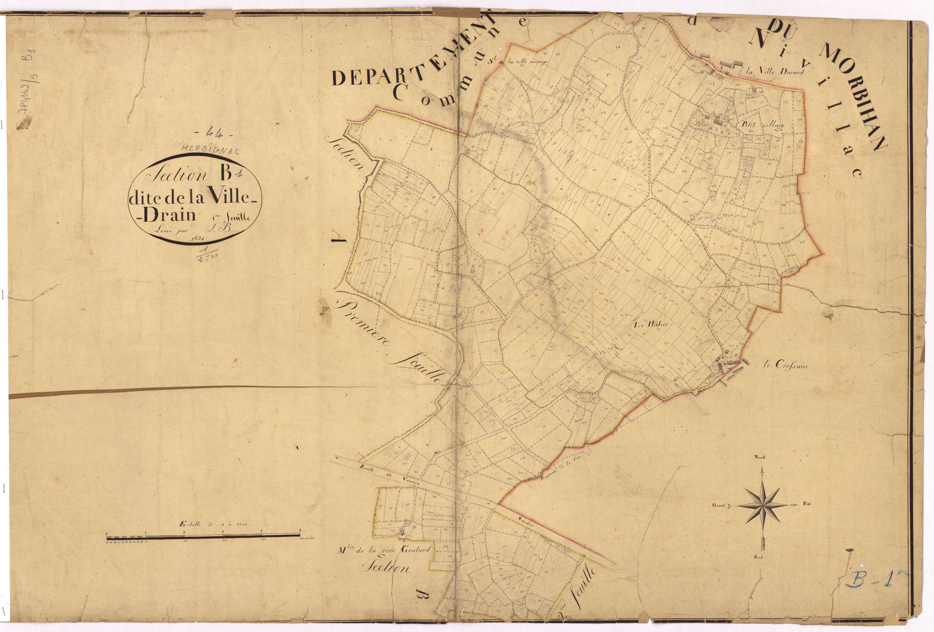Herbignac - Section B1 Ville-Drain (section de La)