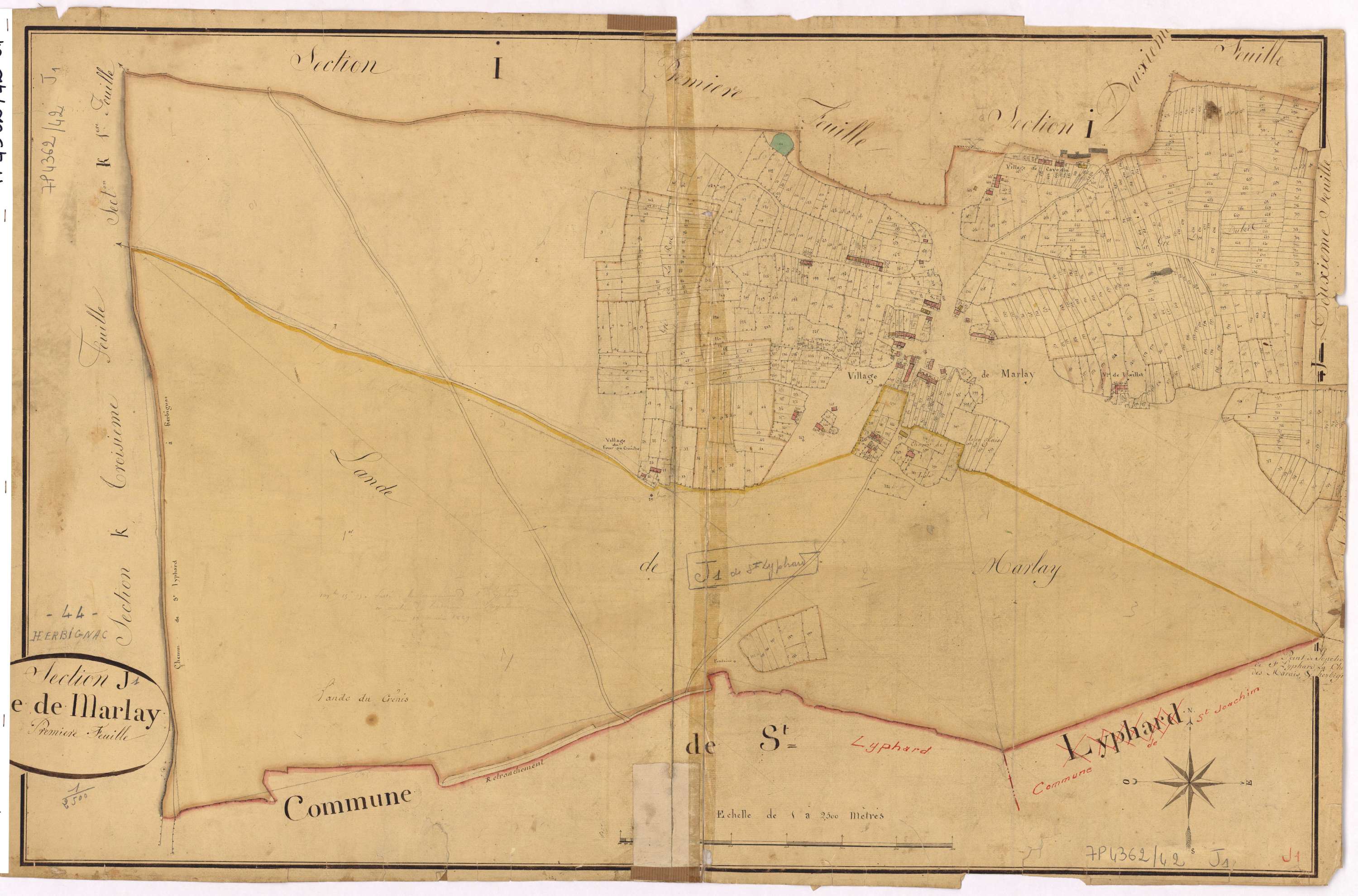 Herbignac - Section J1 Marlay (section de)