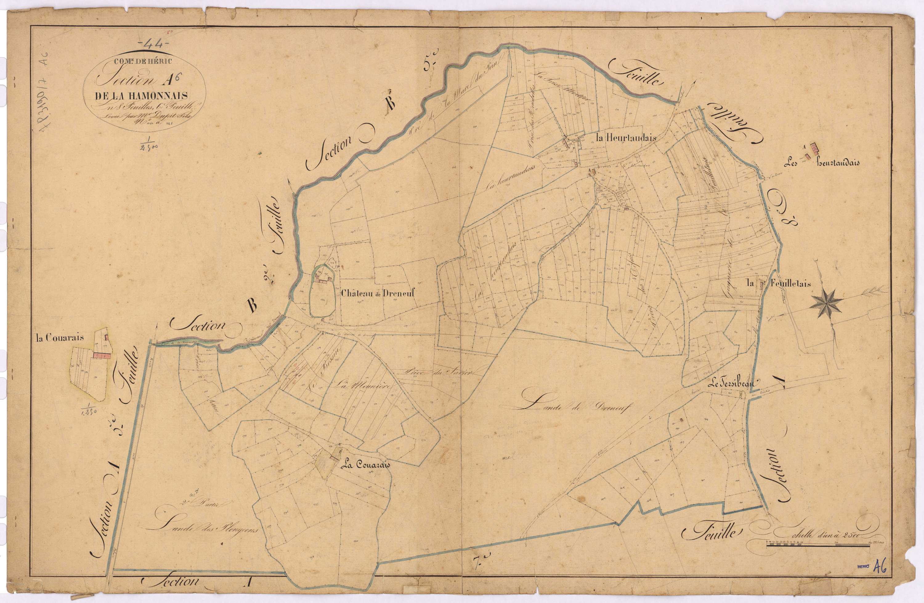 Héric - Section A6 Hamonnais (section de La) ; 1461-1825