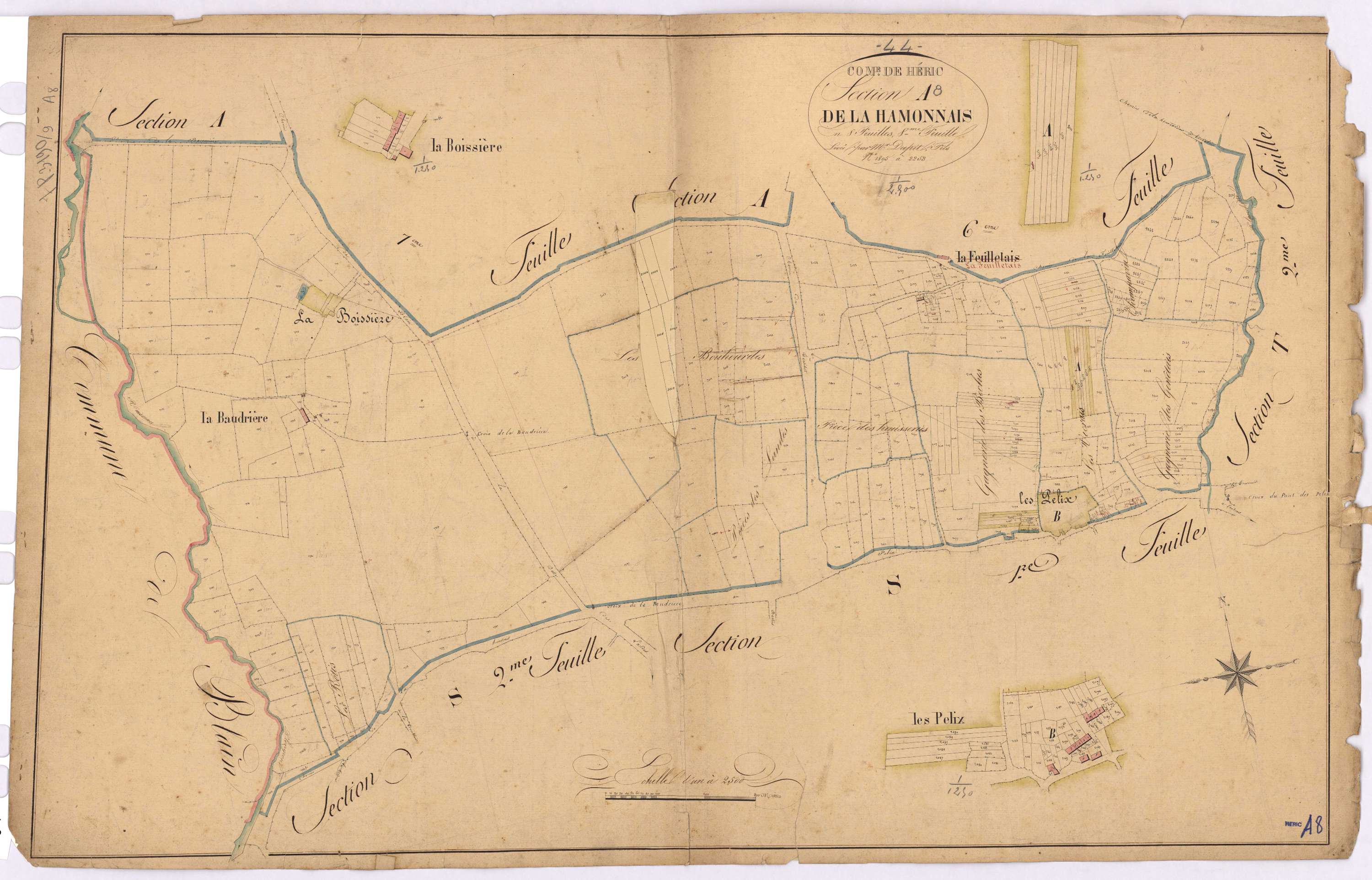 Héric - Section A8 Hamonnais (section de La) ; 1895-2253