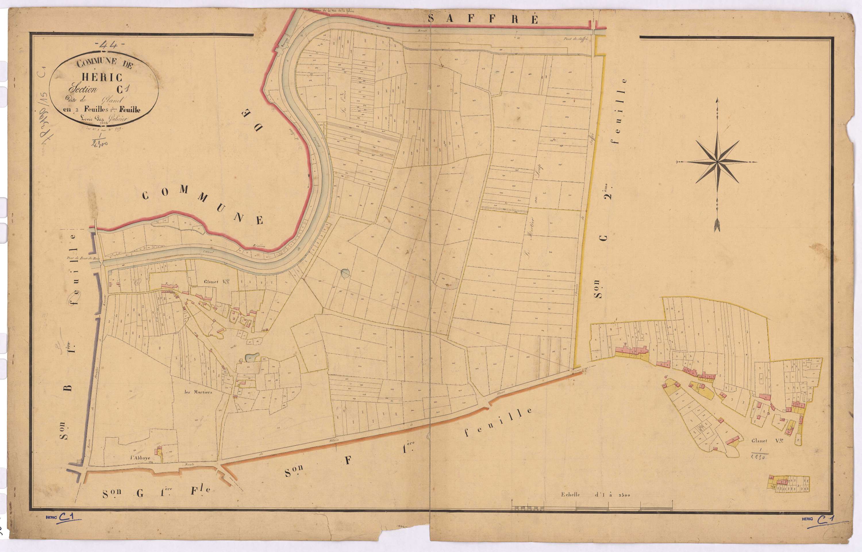 Héric - Section C1 Glanet (section de) ; 1-529