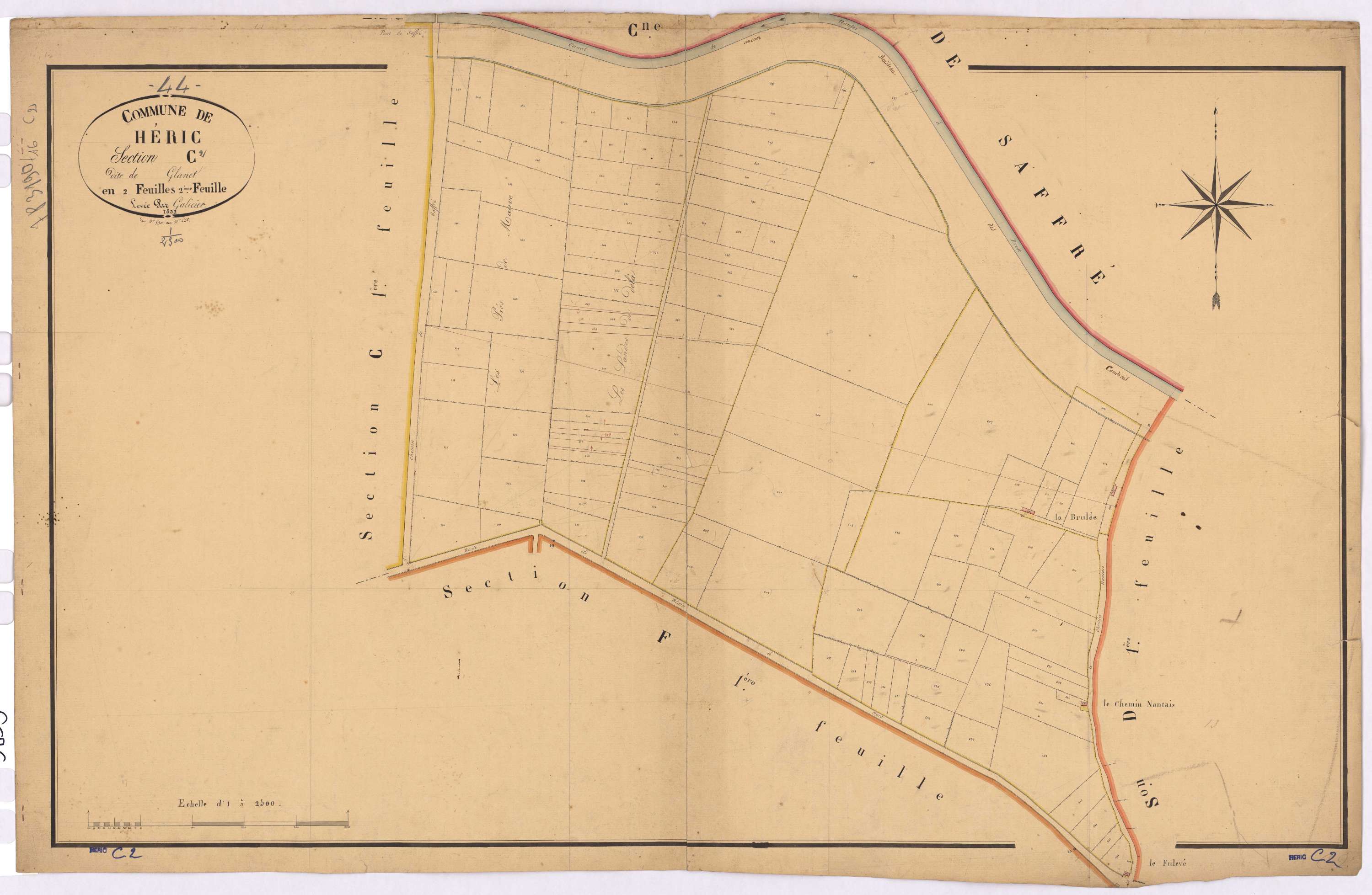 Héric - Section C2 Glanet (section de) ; 530-648