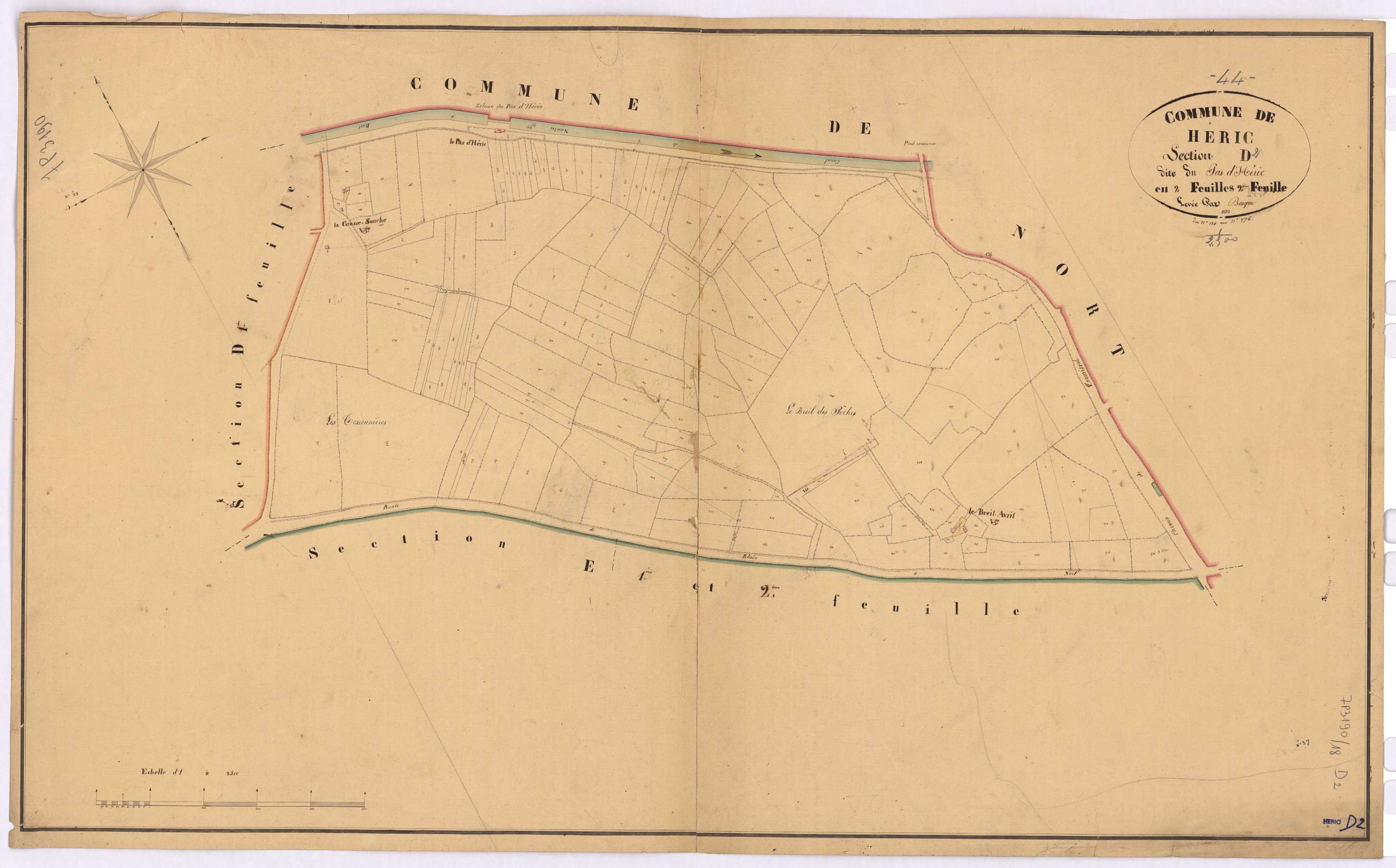 Héric - Section D2 Pas d'Héric (section du) ; 128-276