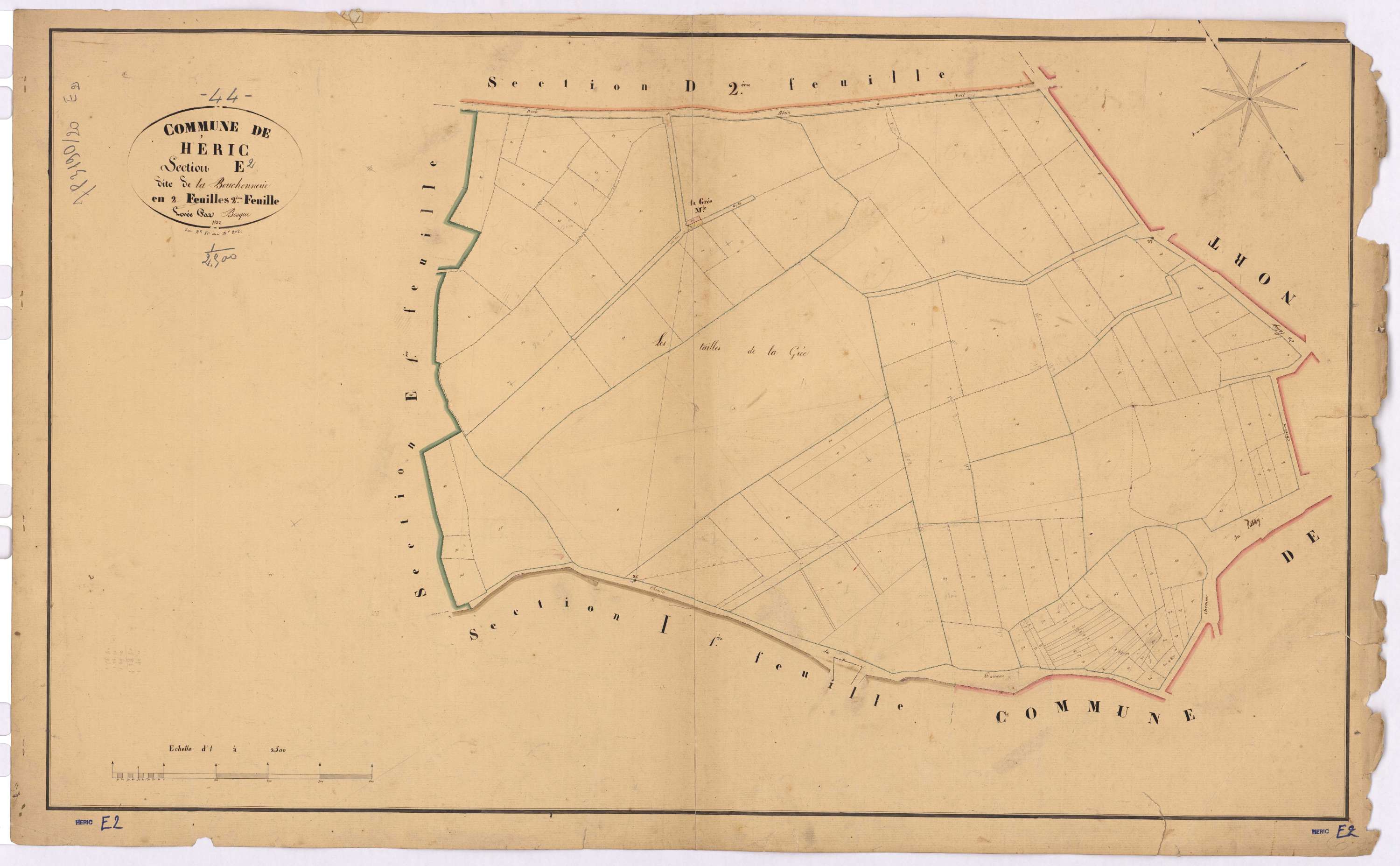 Héric - Section E2 Bouchonnerie(section de La) ; 80-202