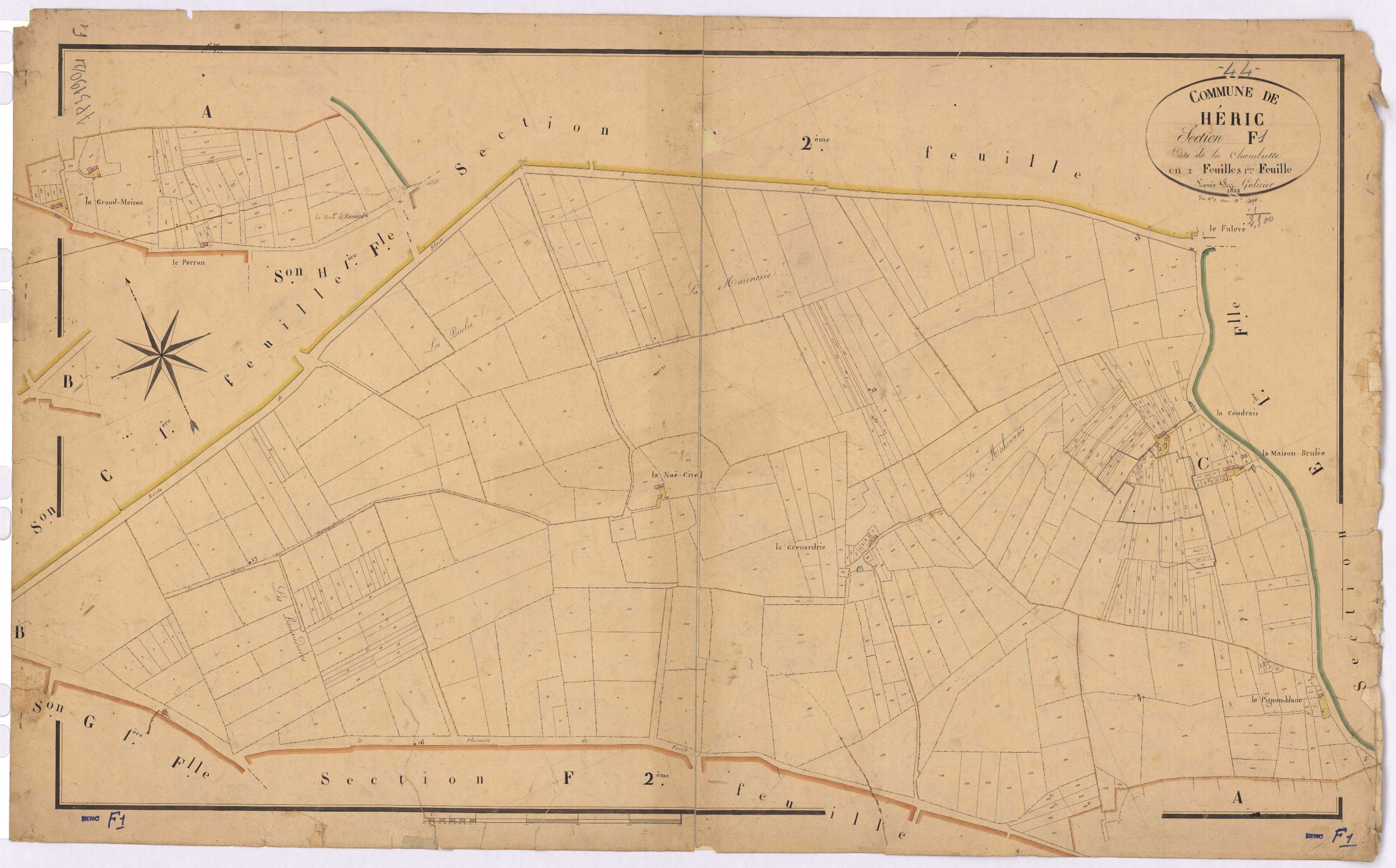 Héric - Section F1 Chambrette (section de La) ; 1-490