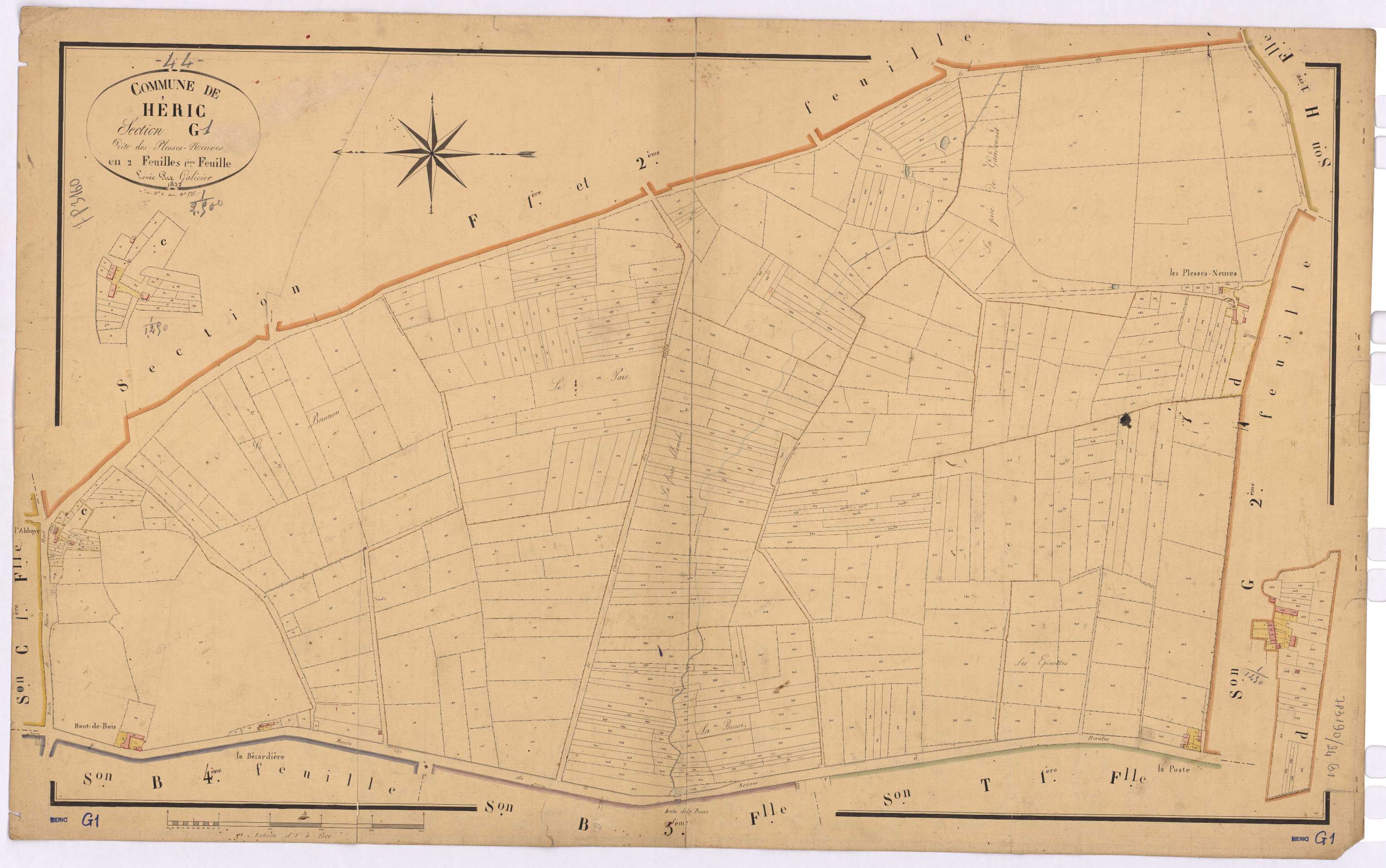 Héric - Section G1 Plesses-Neuves (section des) ; 1-535