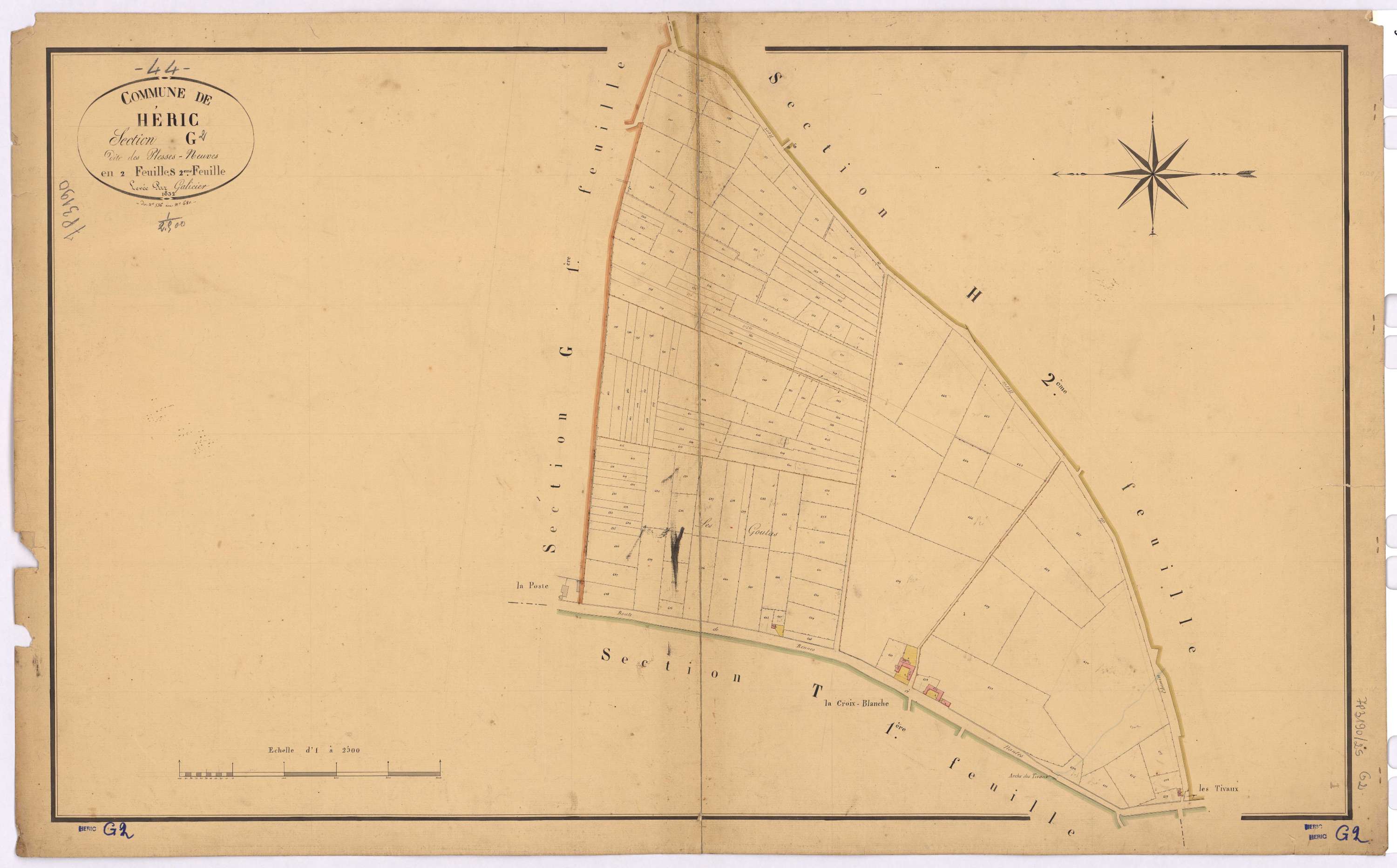 Héric - Section G2 Plesses-Neuves (section des) ; 536-680