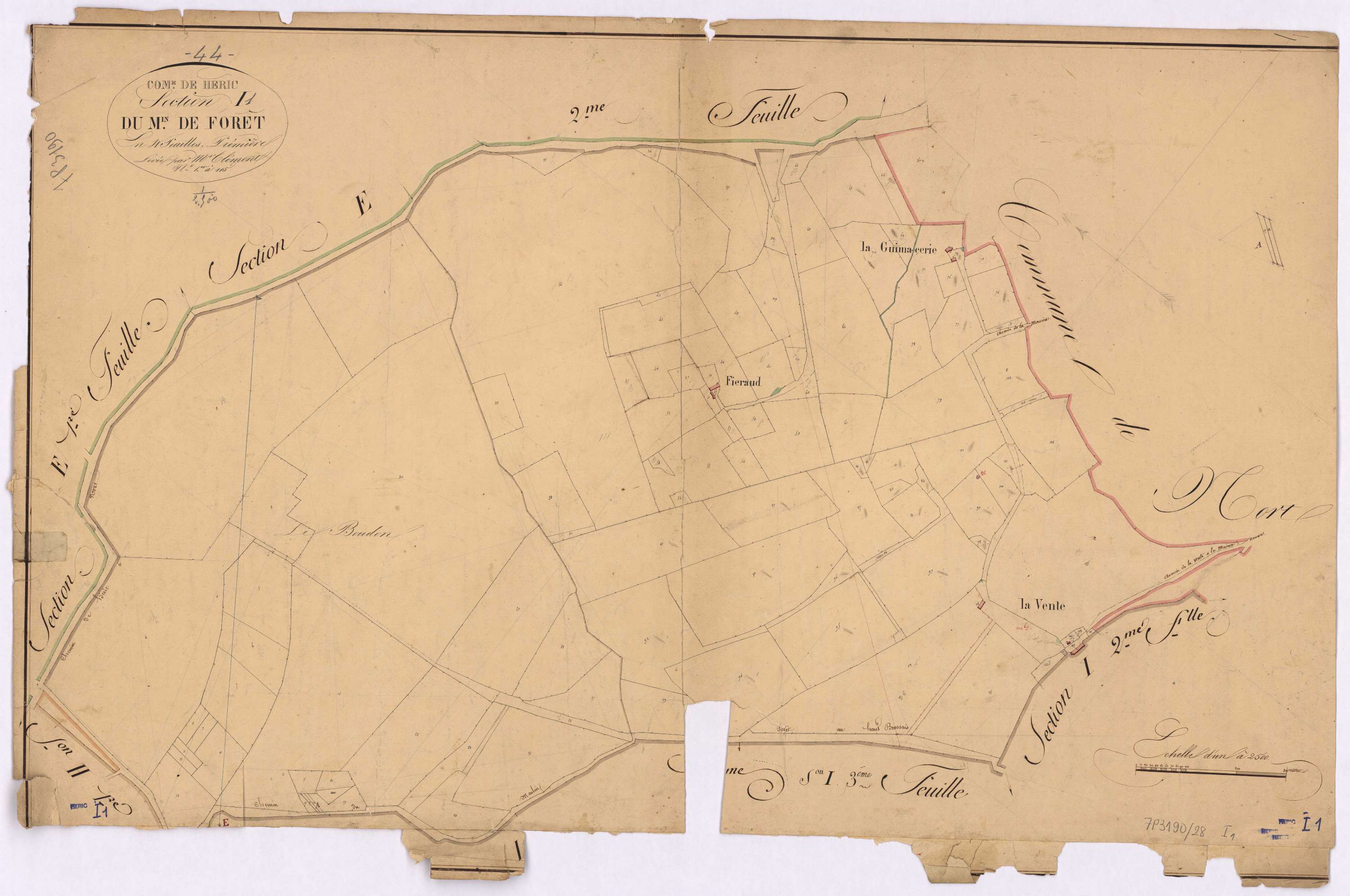 Héric - Section I1 Moulin de Forêt (section du) ; 1-115