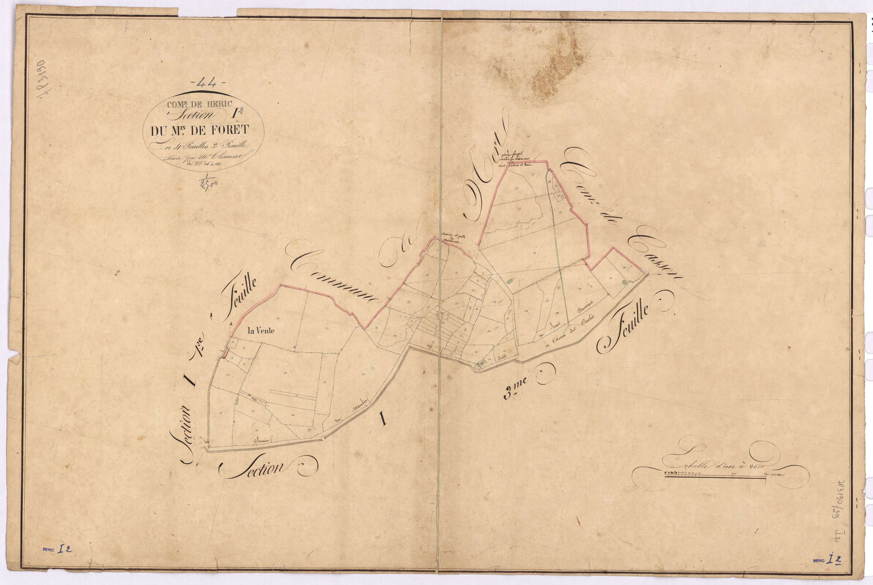 Héric - Section I2 Moulin de Forêt (section du) ; 116-182