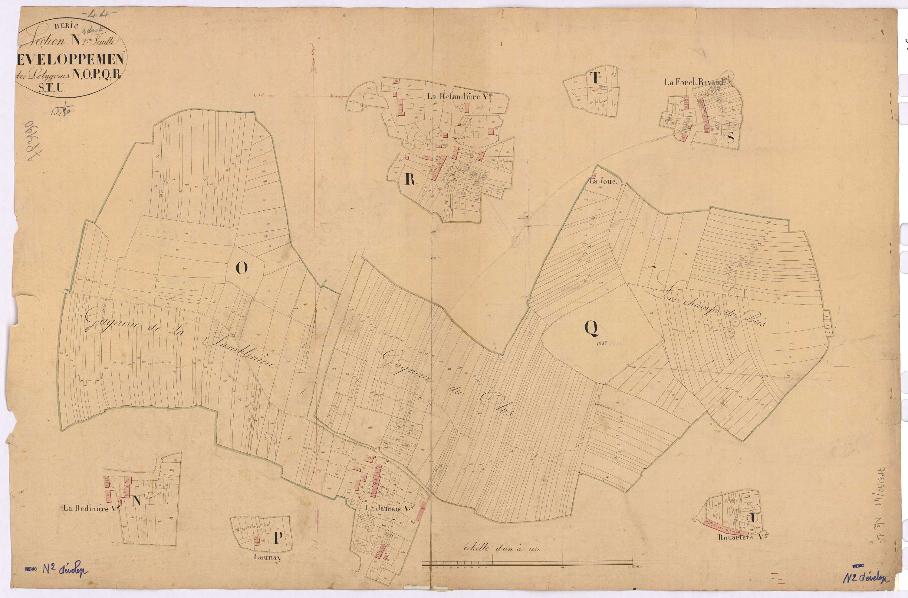 Héric - Section N2 (développement) Haufay (section du) ; 1281-2315 ; développement des polygônes N à U