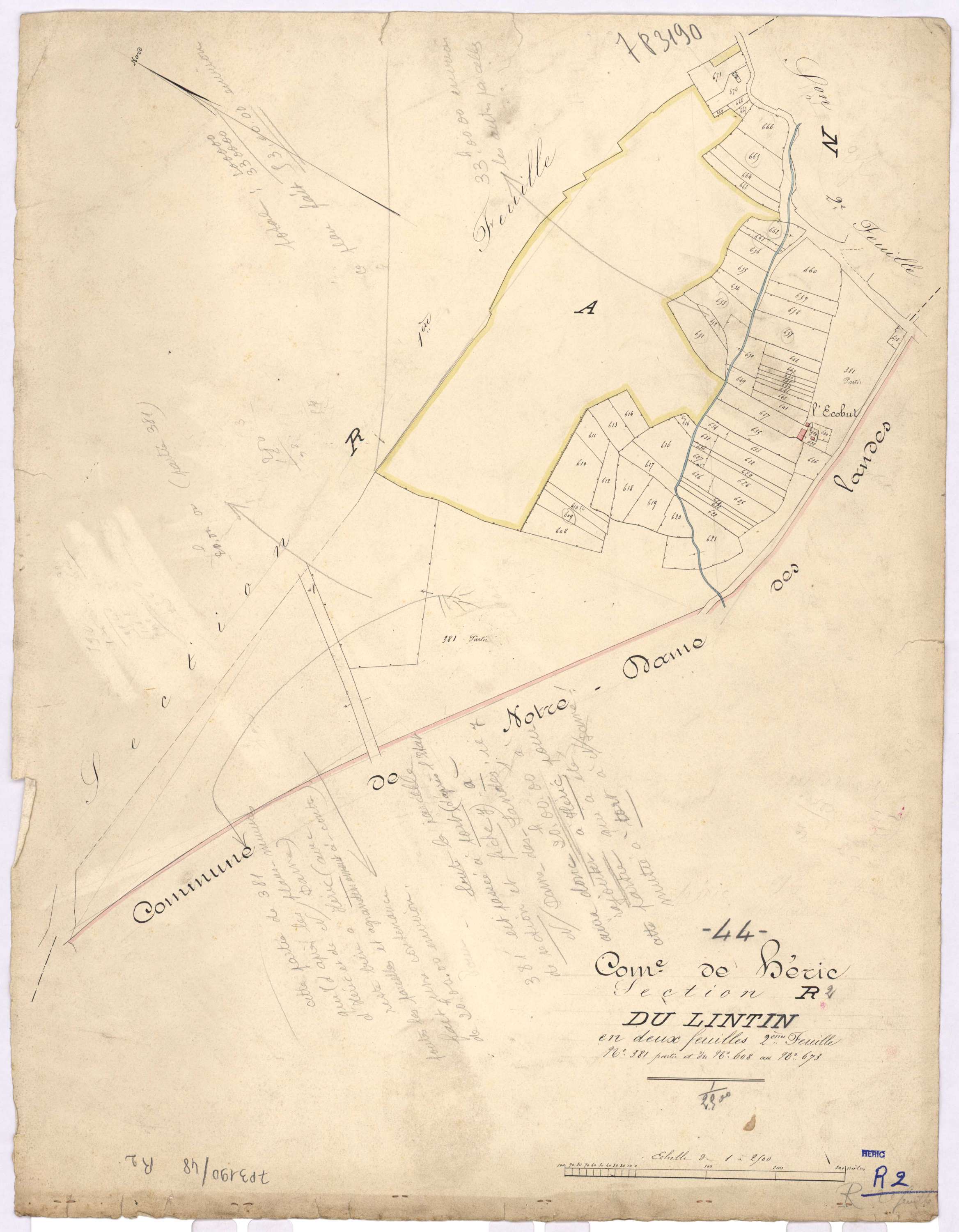 Héric - Section R2 Lintin (section du) ; 381 ; 608-673