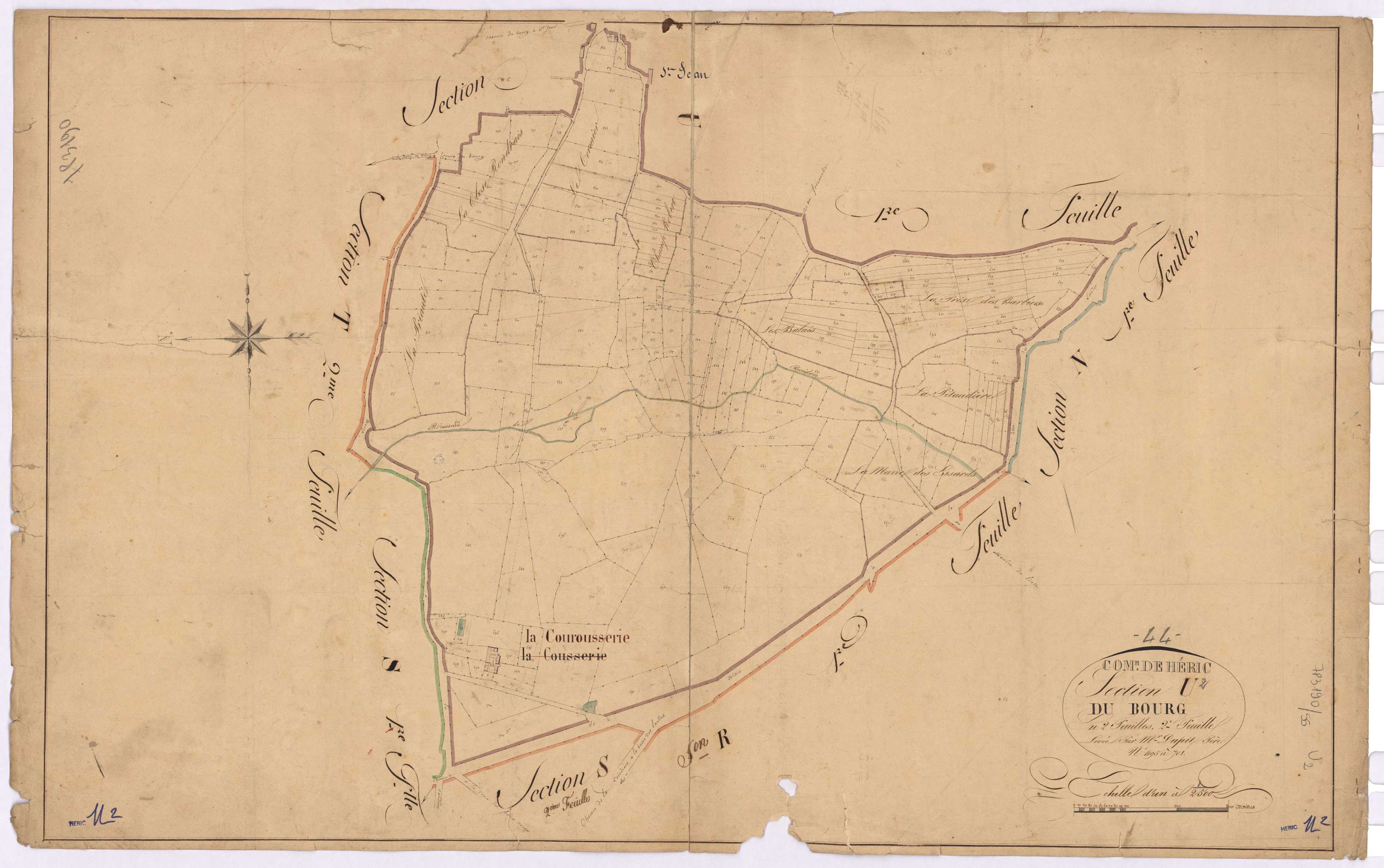 Héric - Section U2 Bourg (section du) ; 495-701