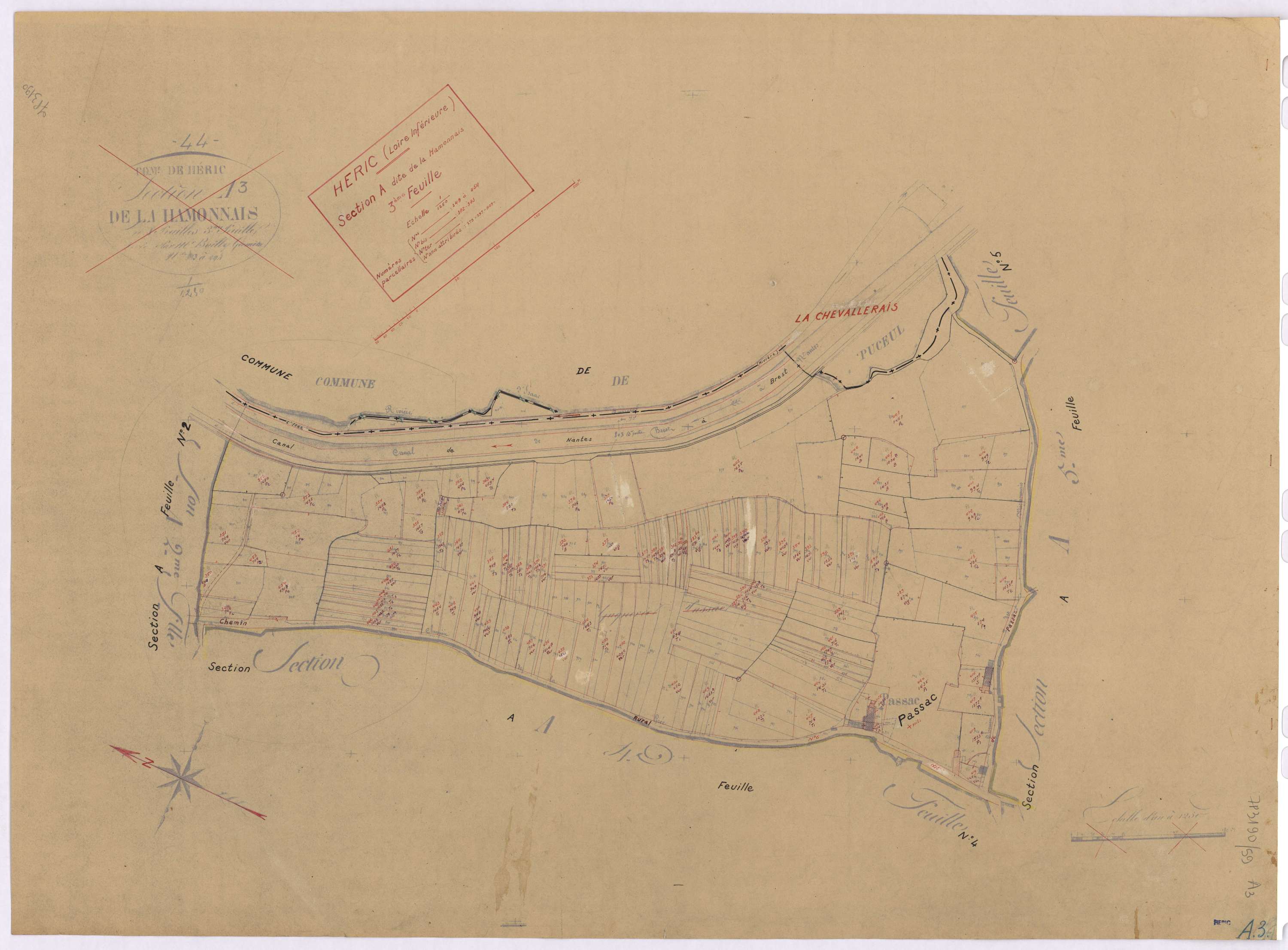 Héric - Section A3 Hammonais (section de La) ; 349-454