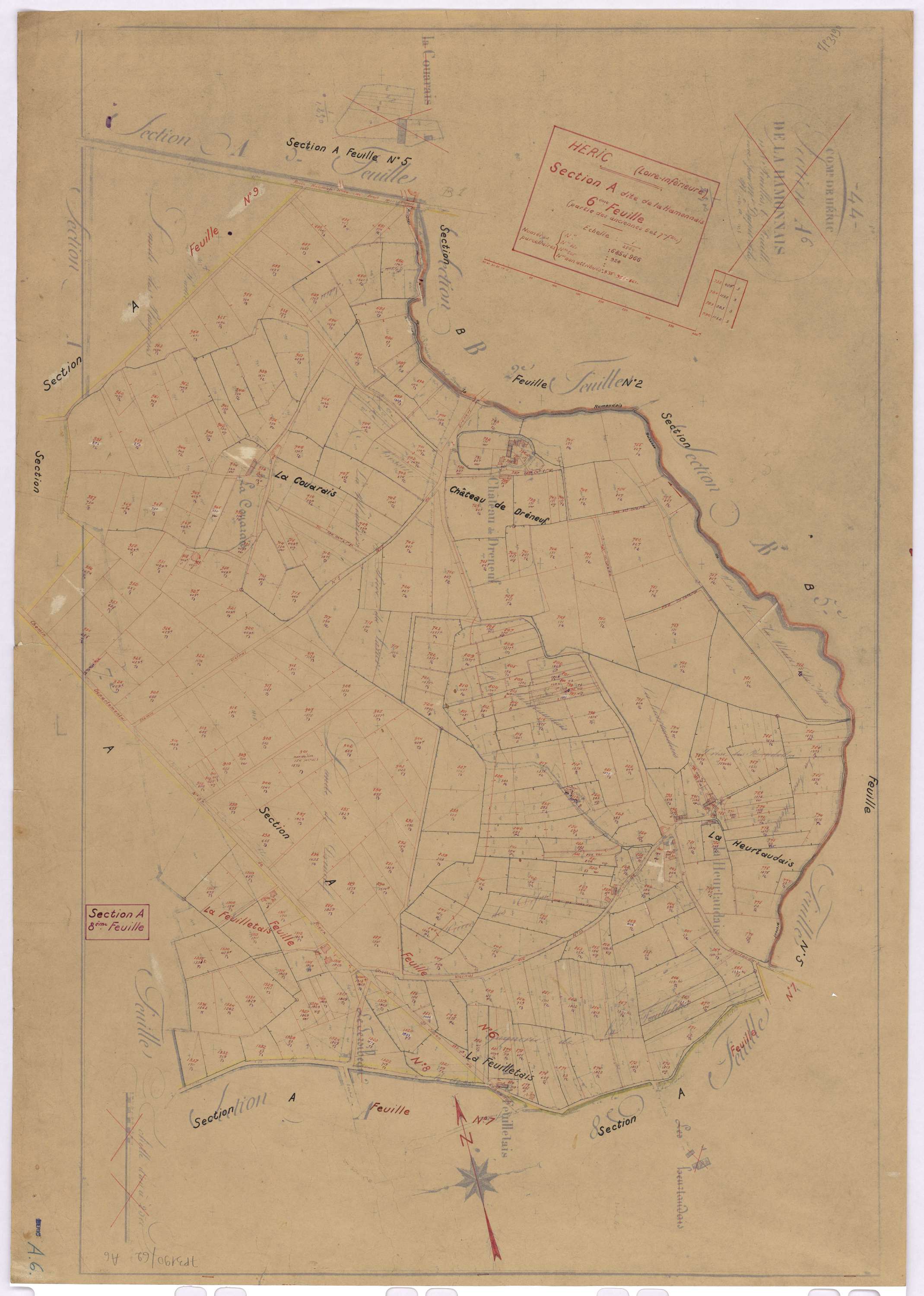 Héric - Section A6 Hammonais (section de La) ; 685-966