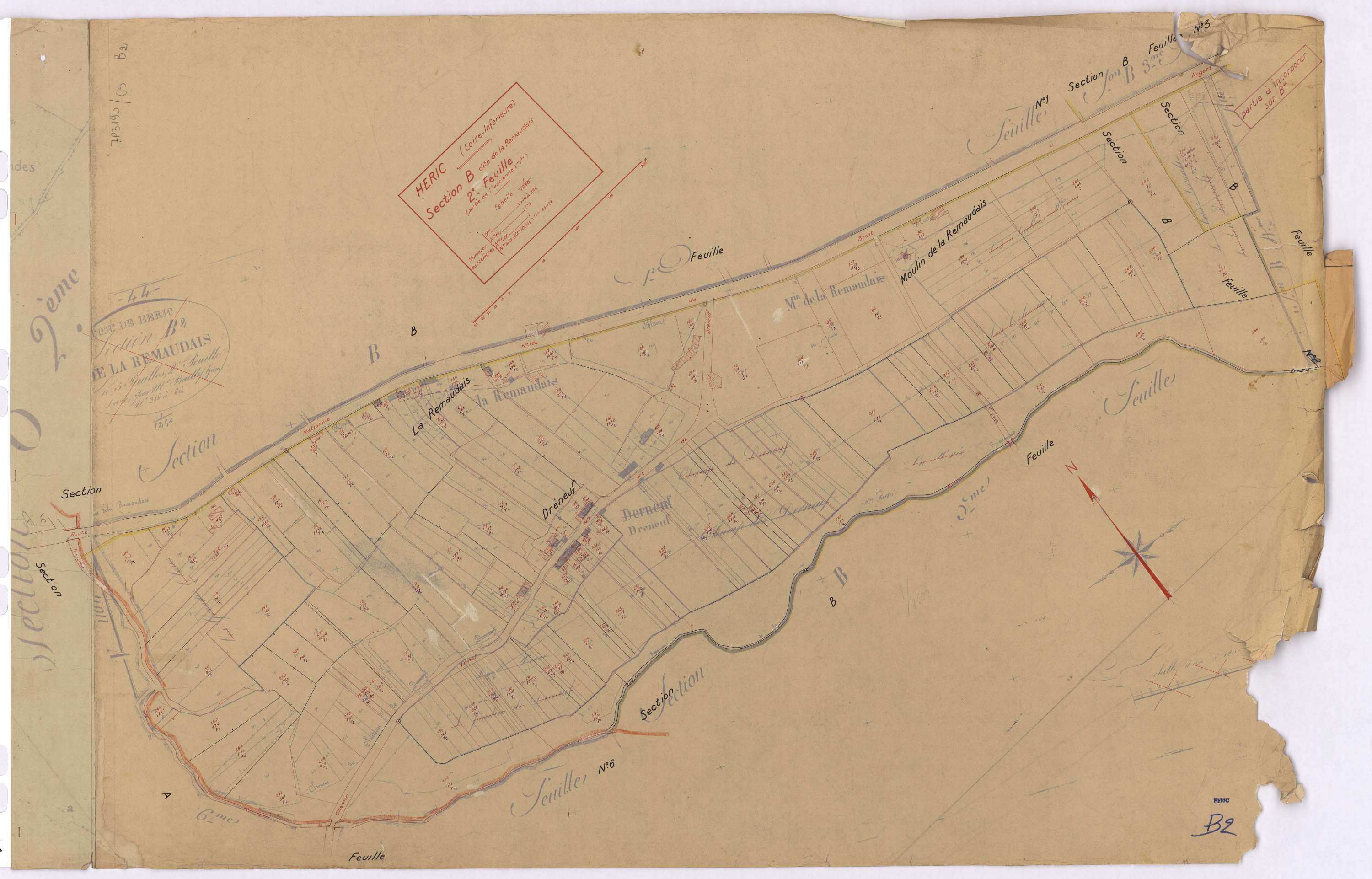 Héric - Section B2 Remaudais (section de La) ; 144-264