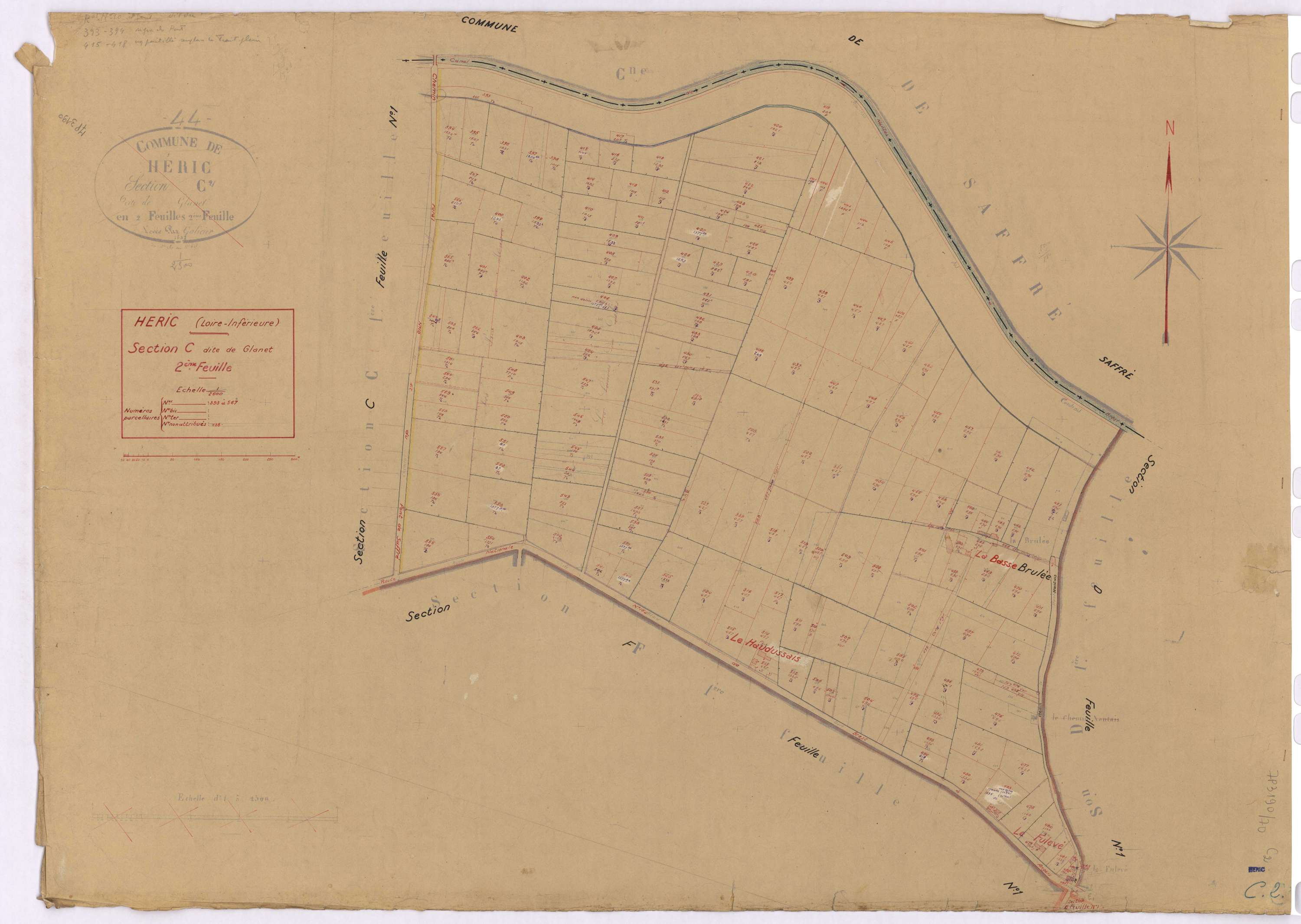 Héric - Section C2 Glanet (section de) ; 393-567