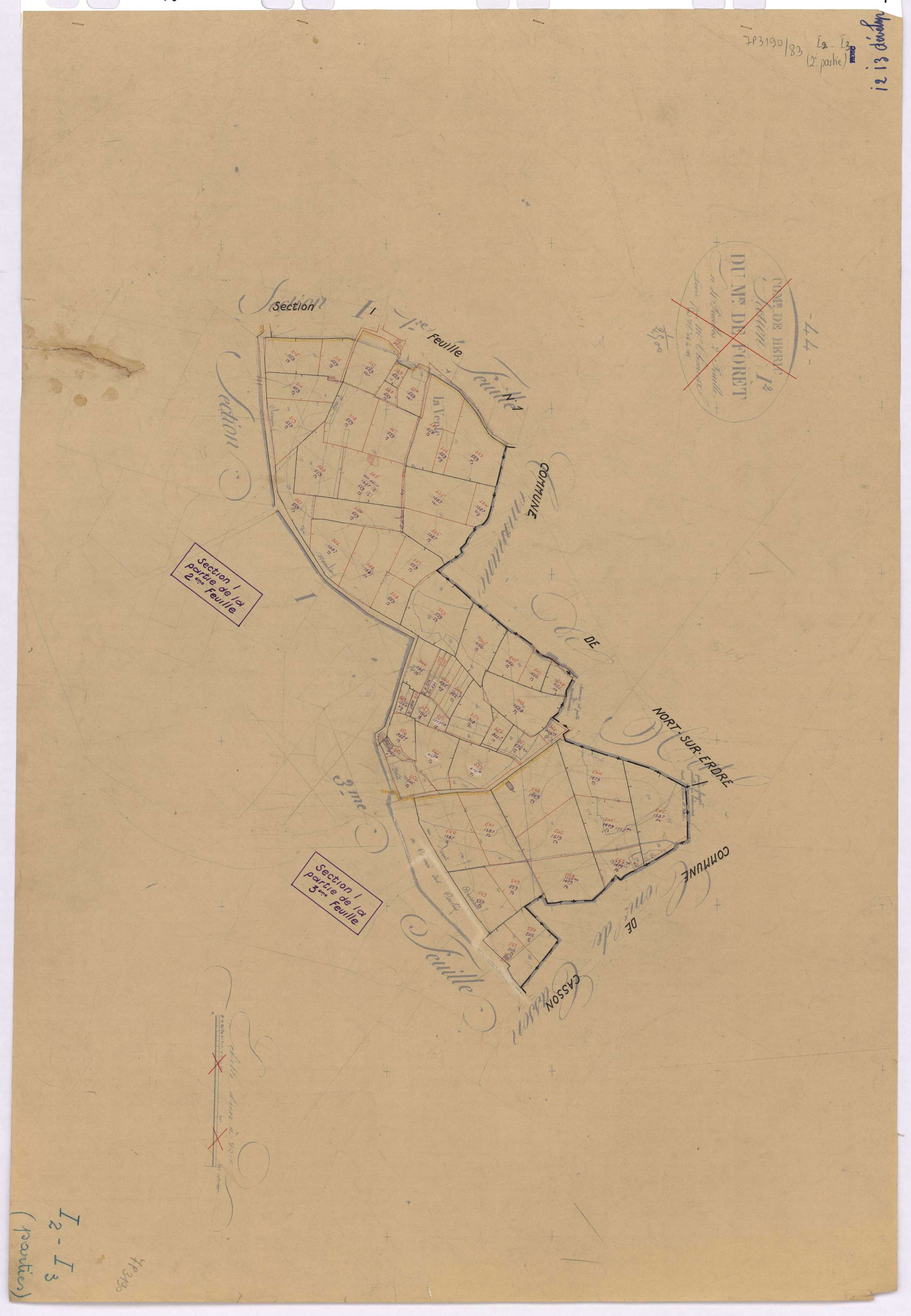 Héric - Section I2 I3 Moulin de Forêt (section du) ; 240-478 ; 479-672