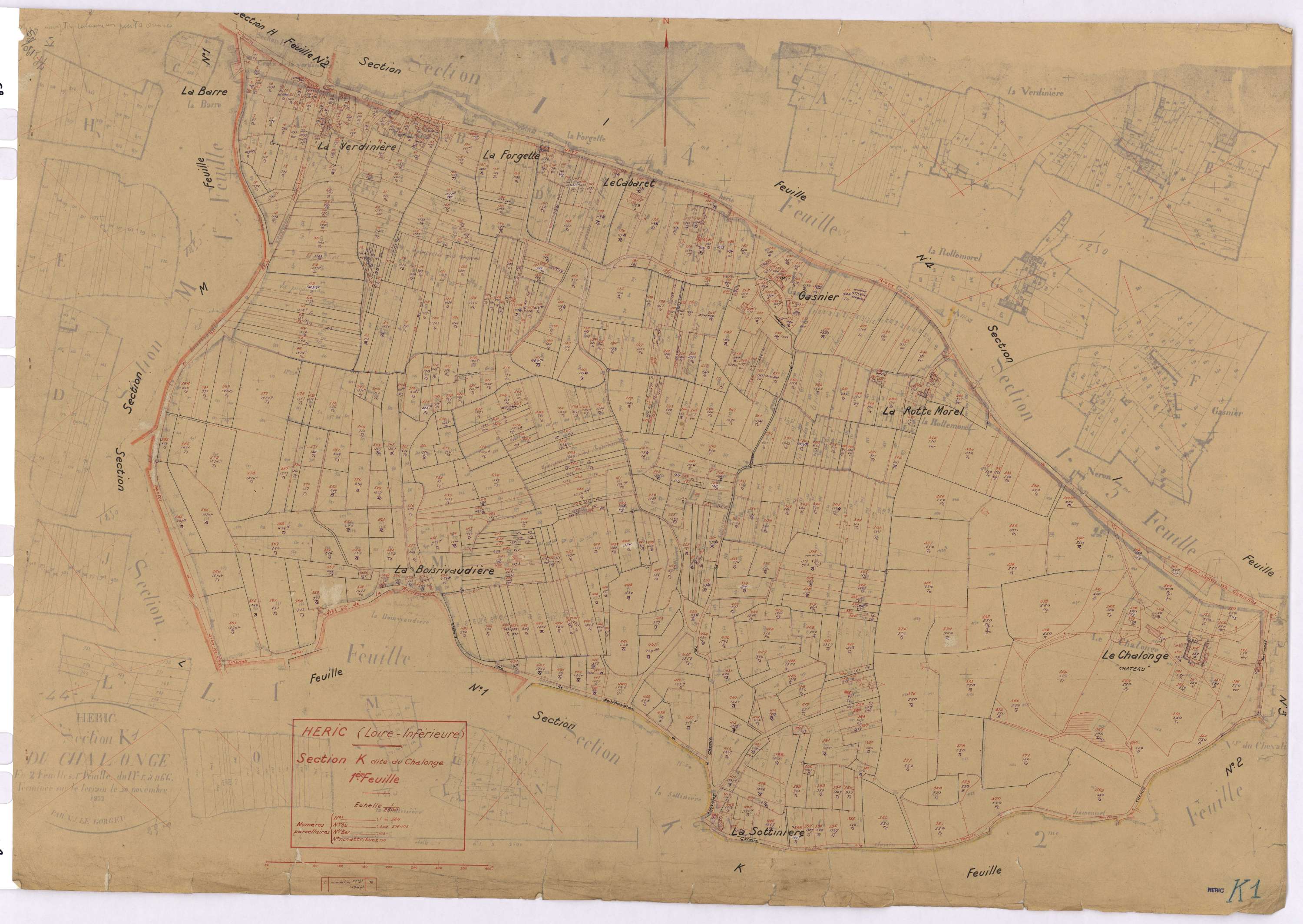 Héric - Section K1 Chalonge (section du) ; 1-584