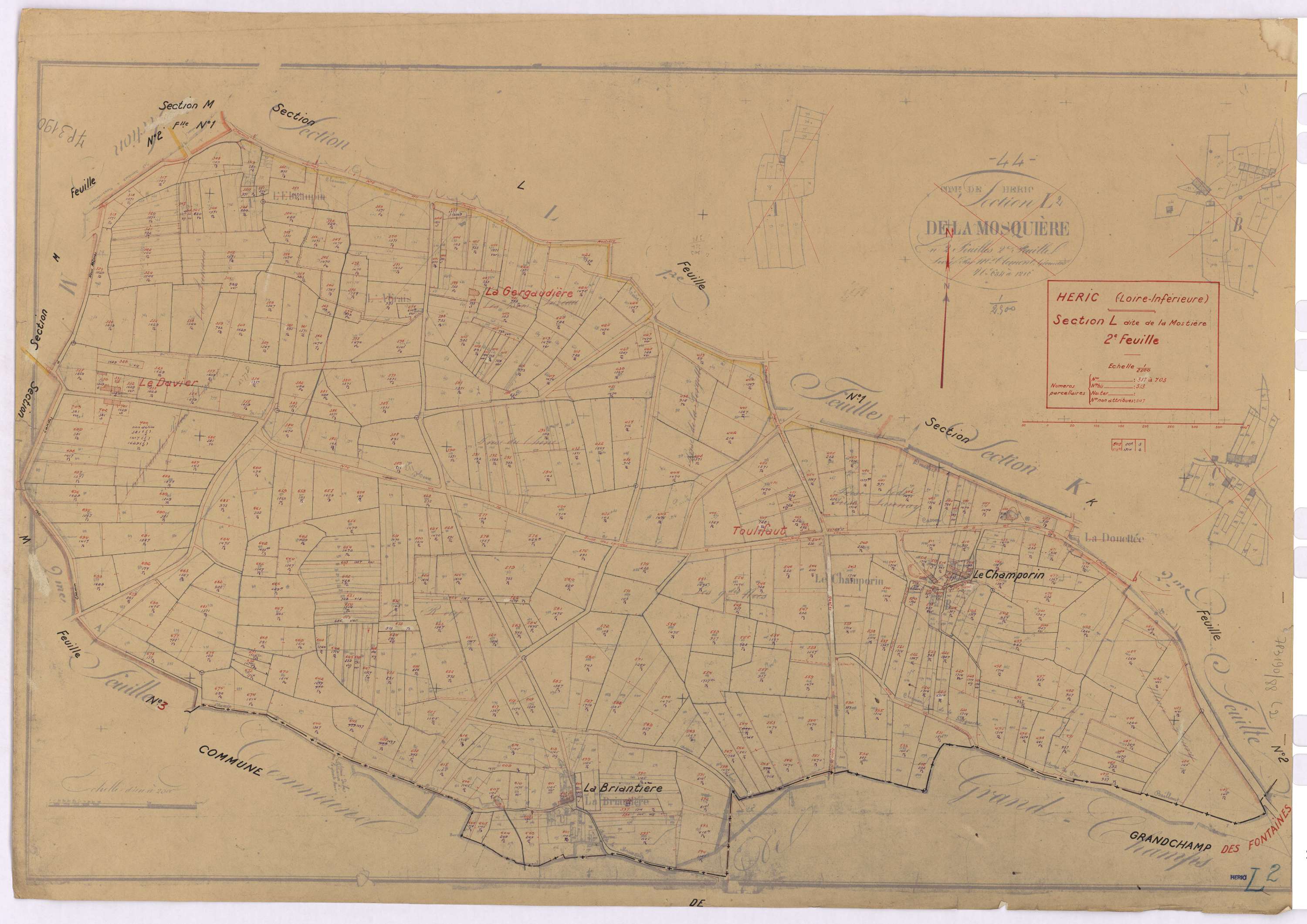 Héric - Section L2 Mostière (section de La) ; 317-703