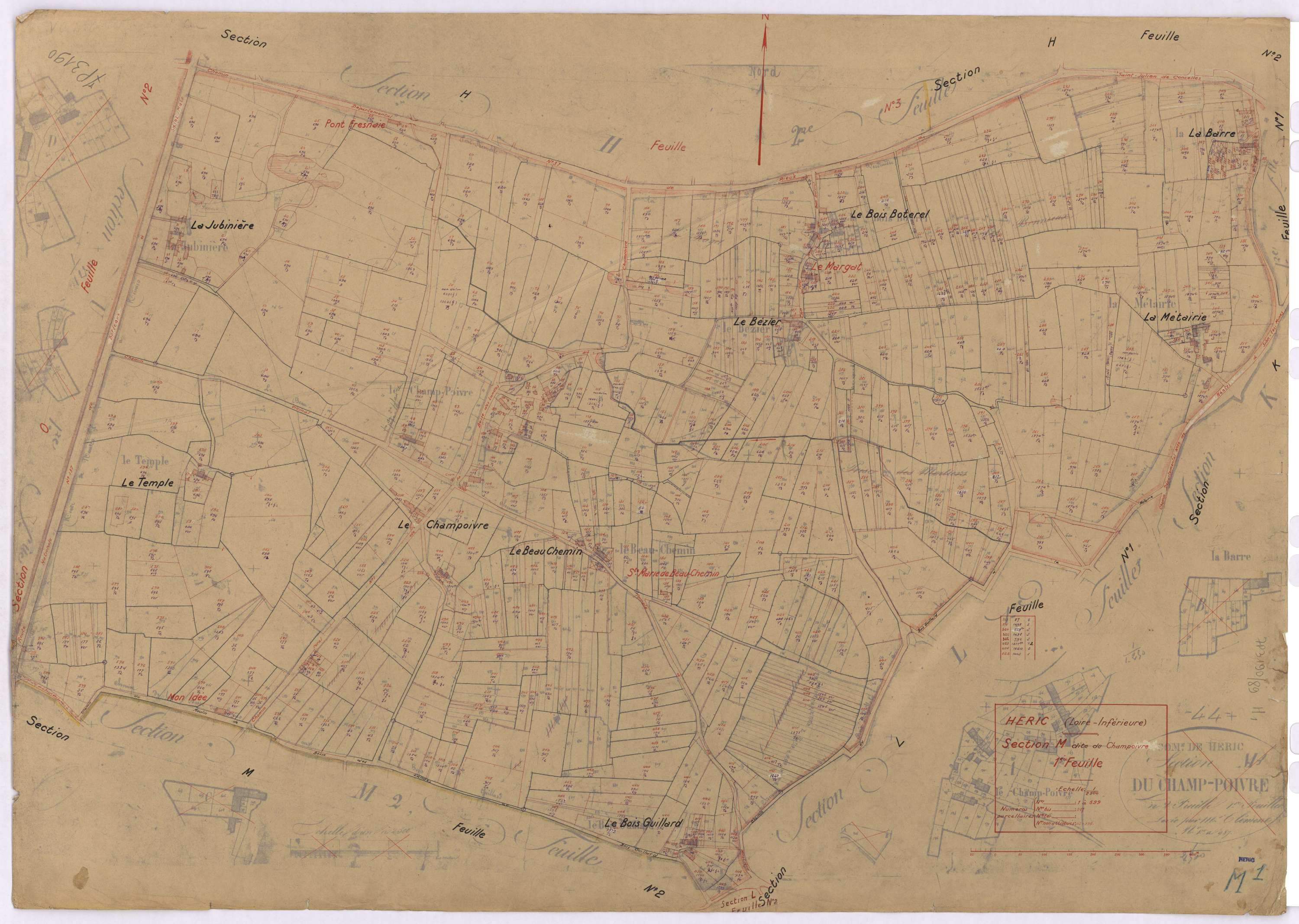 Héric - Section M1 Champoivre (section du) ; 1-599