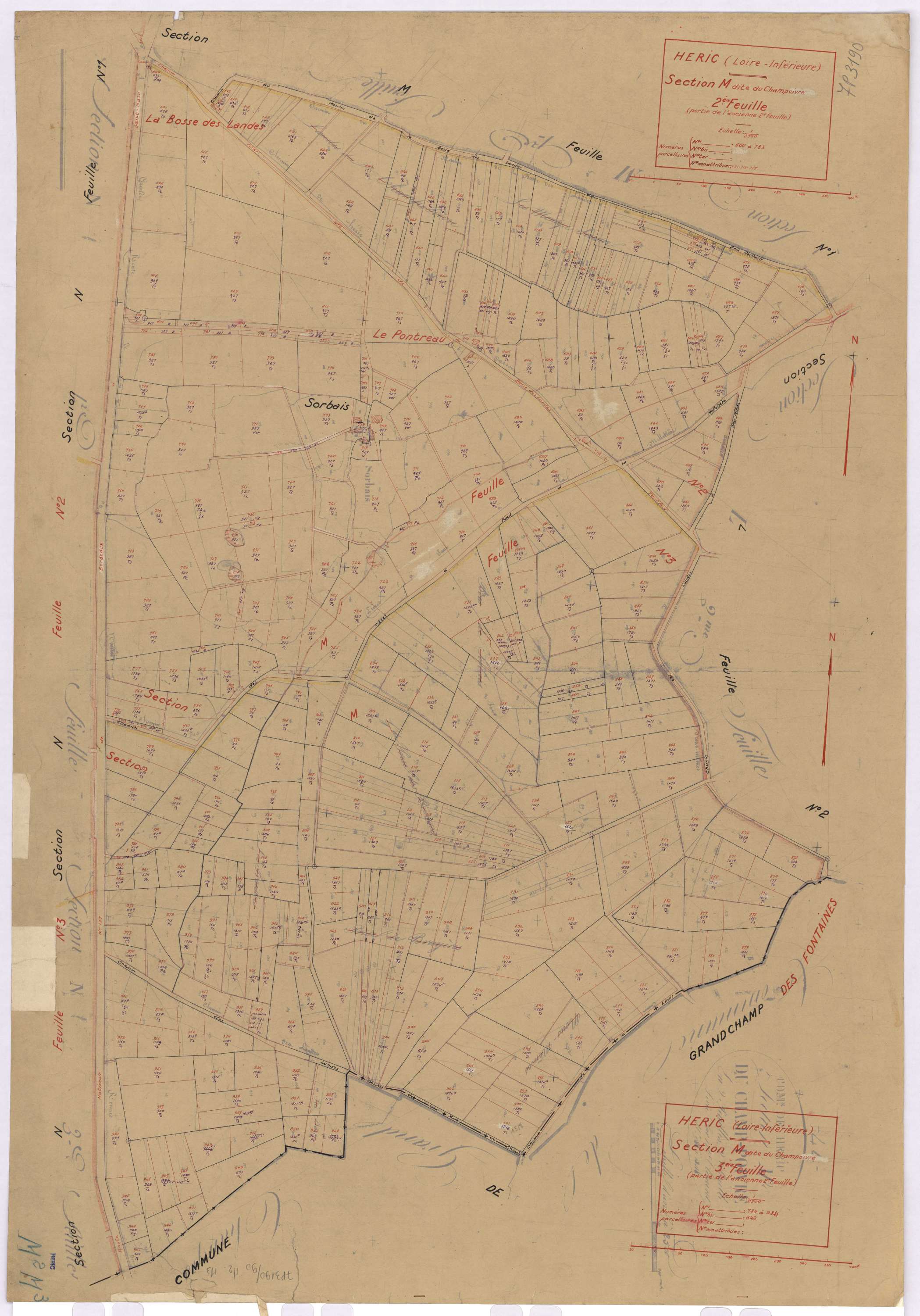 Héric - Section M2 M3 Champoivre (section du) ; 600-783 ; 784-984