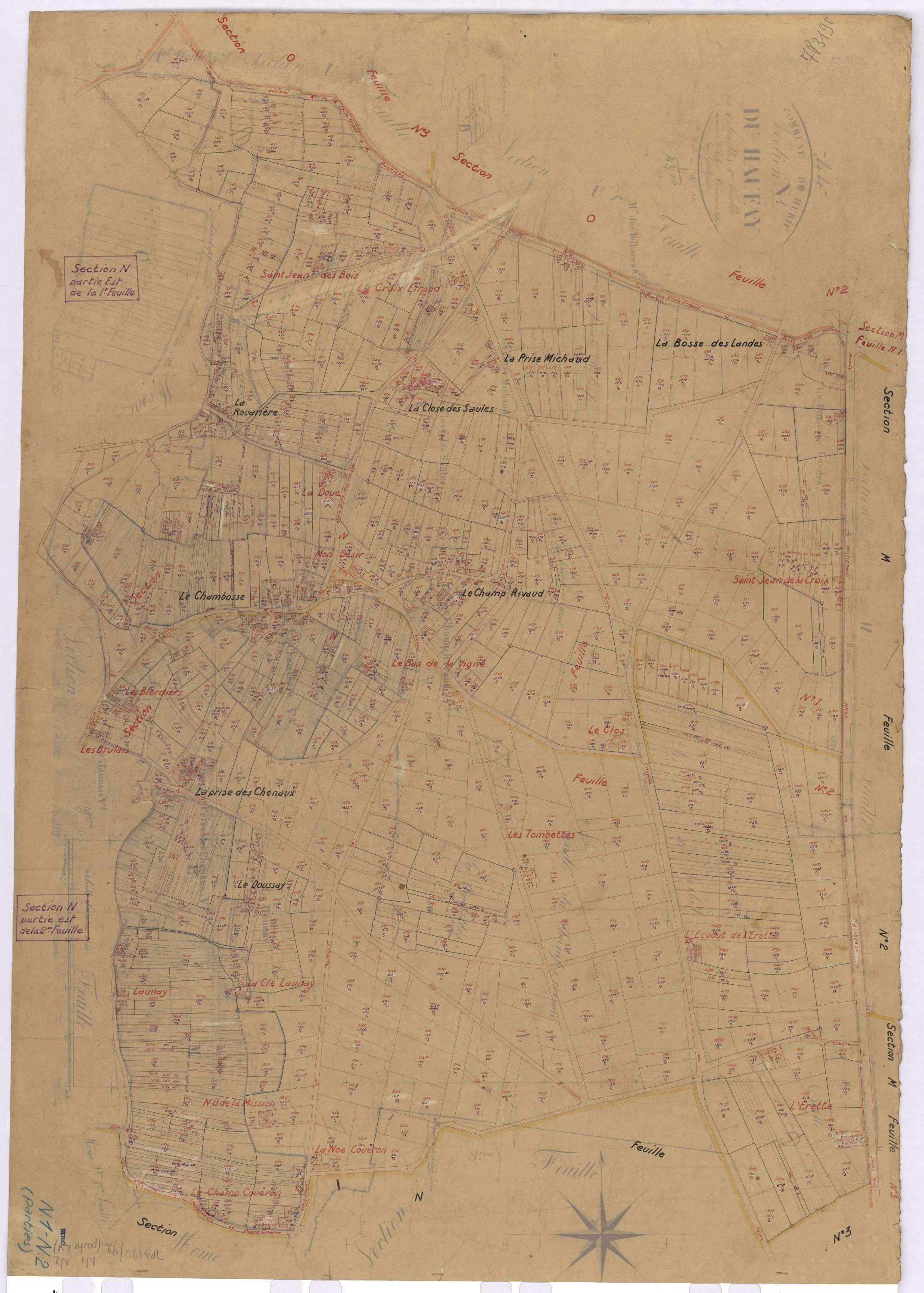 Héric - Section N1 N2 Haufay (section du) ; 1-710 ; 711-1331