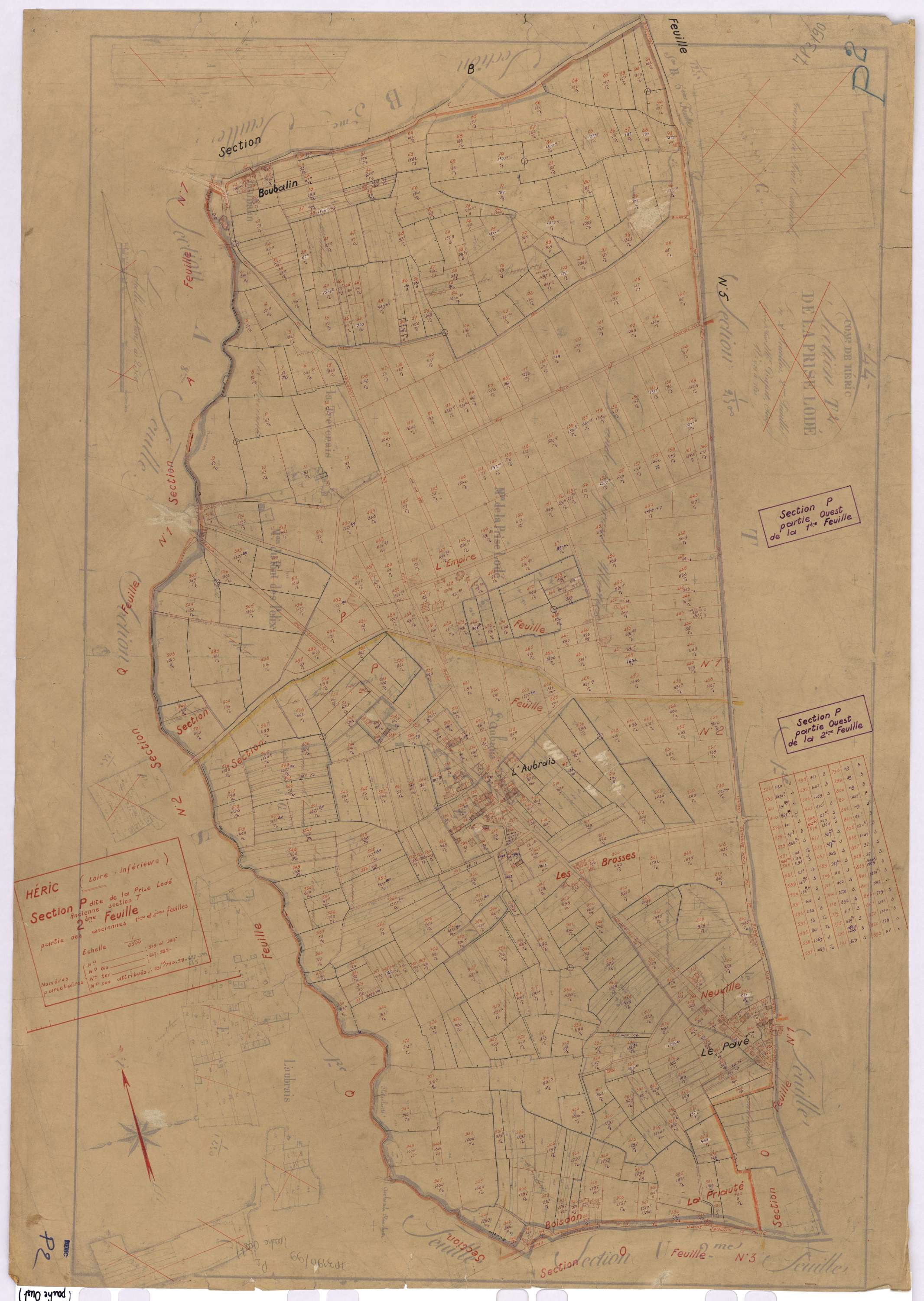 Héric - Section P1 P2 Prise Lodé (section de La) ; 1-515 ; 516-985