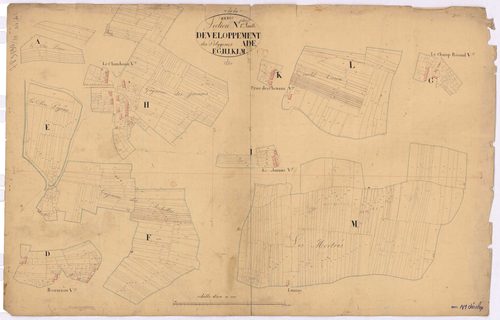 Héric - Section N1 (développement) Haufay (section du) ; 1-1280 ; développement des polygônes A à M