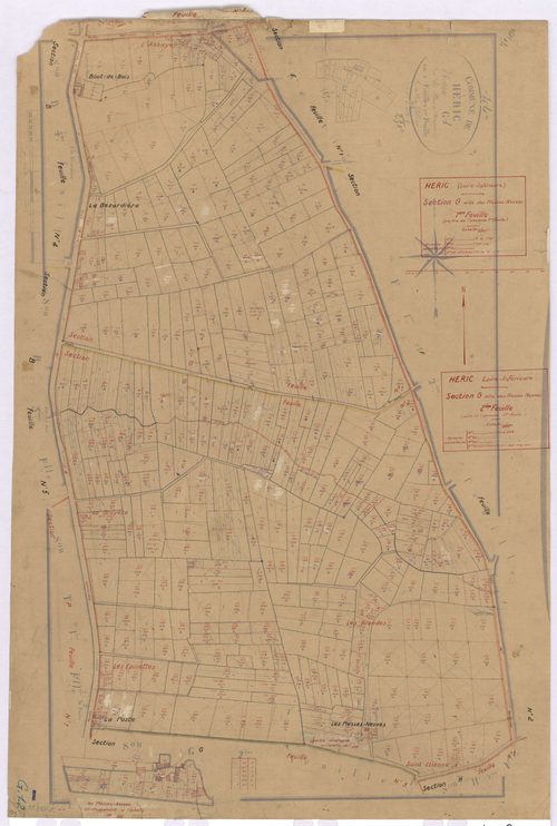 Héric - Section G1 G2 Plesses Neuves (section des) ; 1-175 ; 176-468