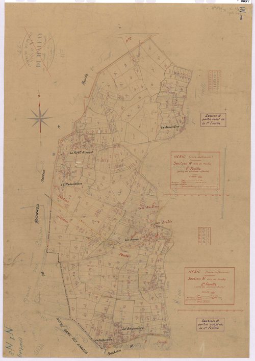 Héric - Section N1 N2 Haufay (section du) ; 1-710 ; 711-1331