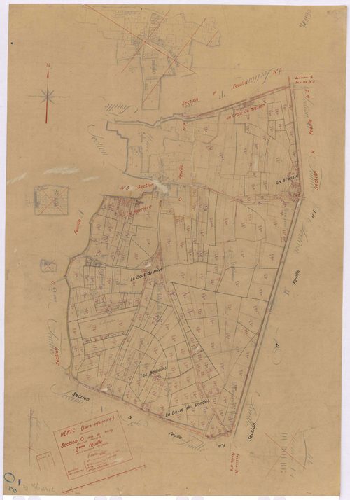 Héric - Section O2 Bourg (section du) ; 367-625