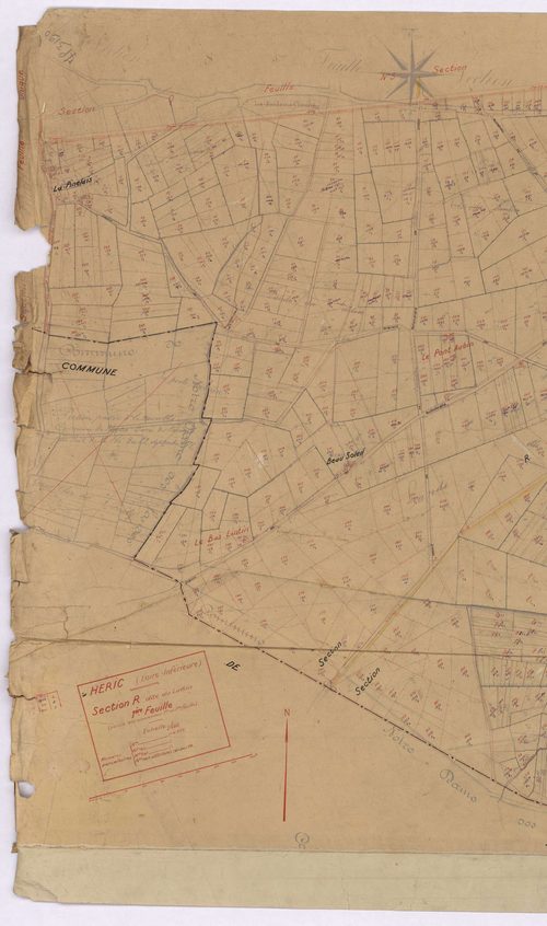 Héric - Section R1 R2 Lintin (section du) ; 1-354 ; 355-714