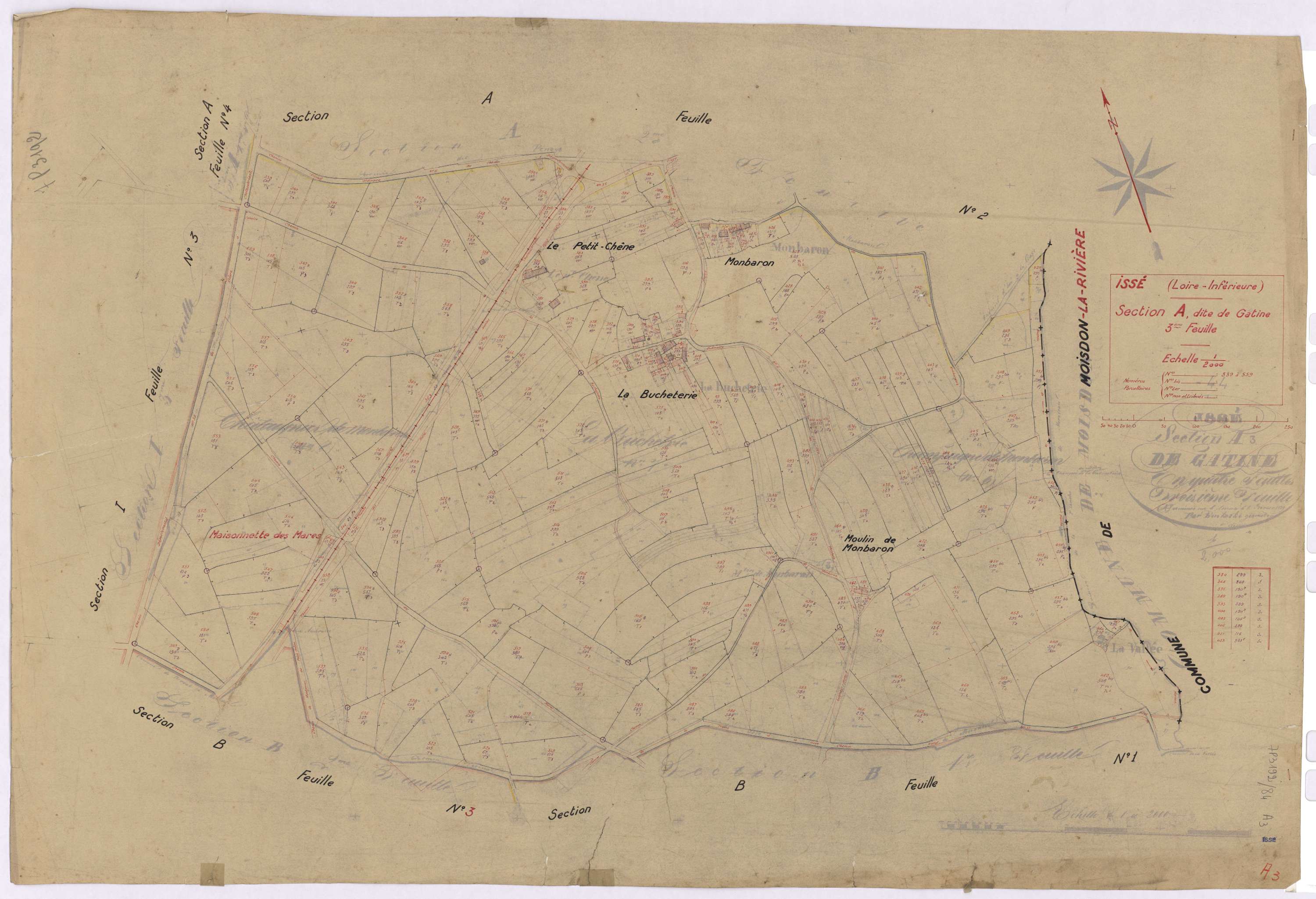 Issé - Section A3 Gatine (section de) ; 339-559