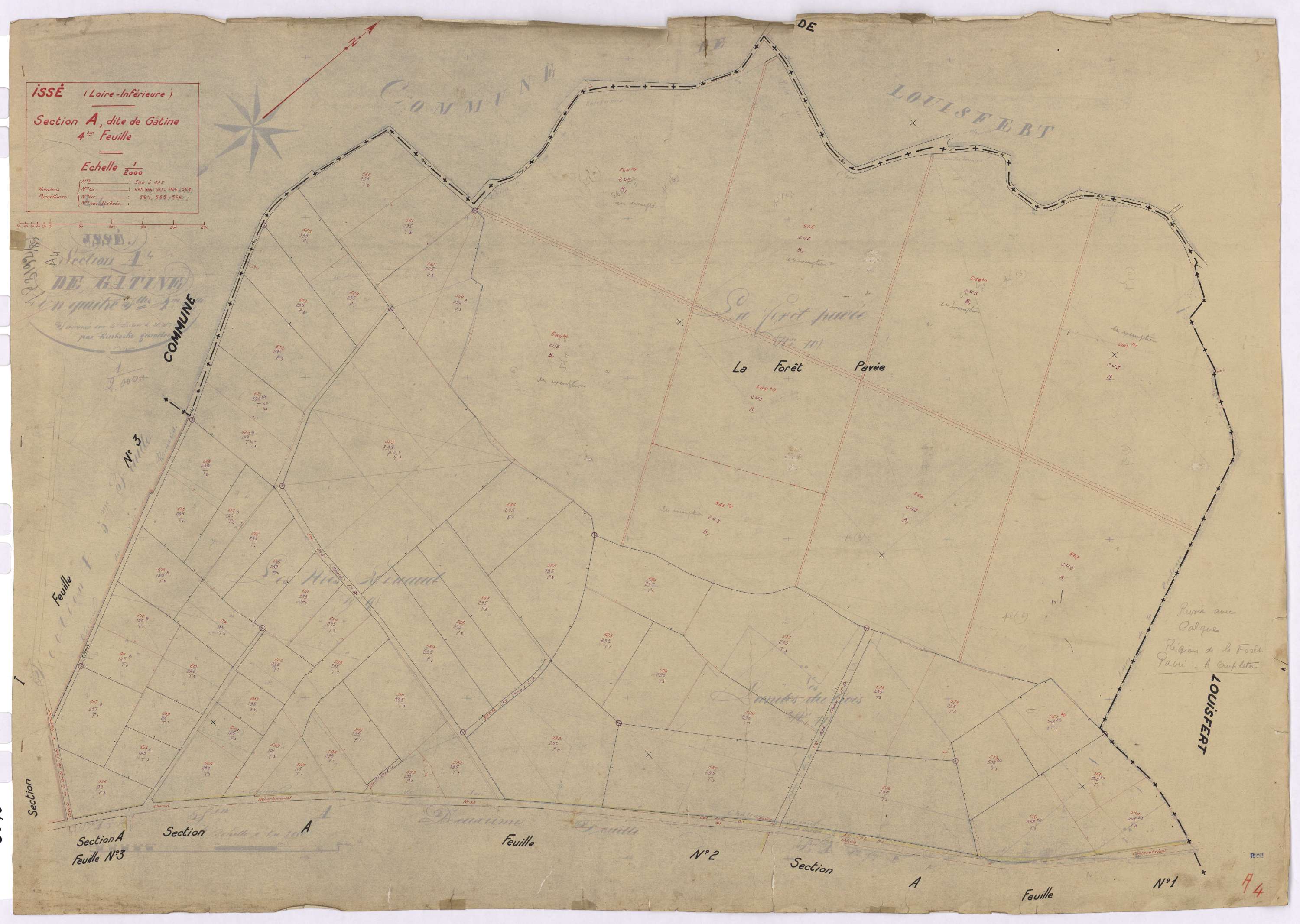 Issé - Section A4 Gatine (section de) ; 560-625