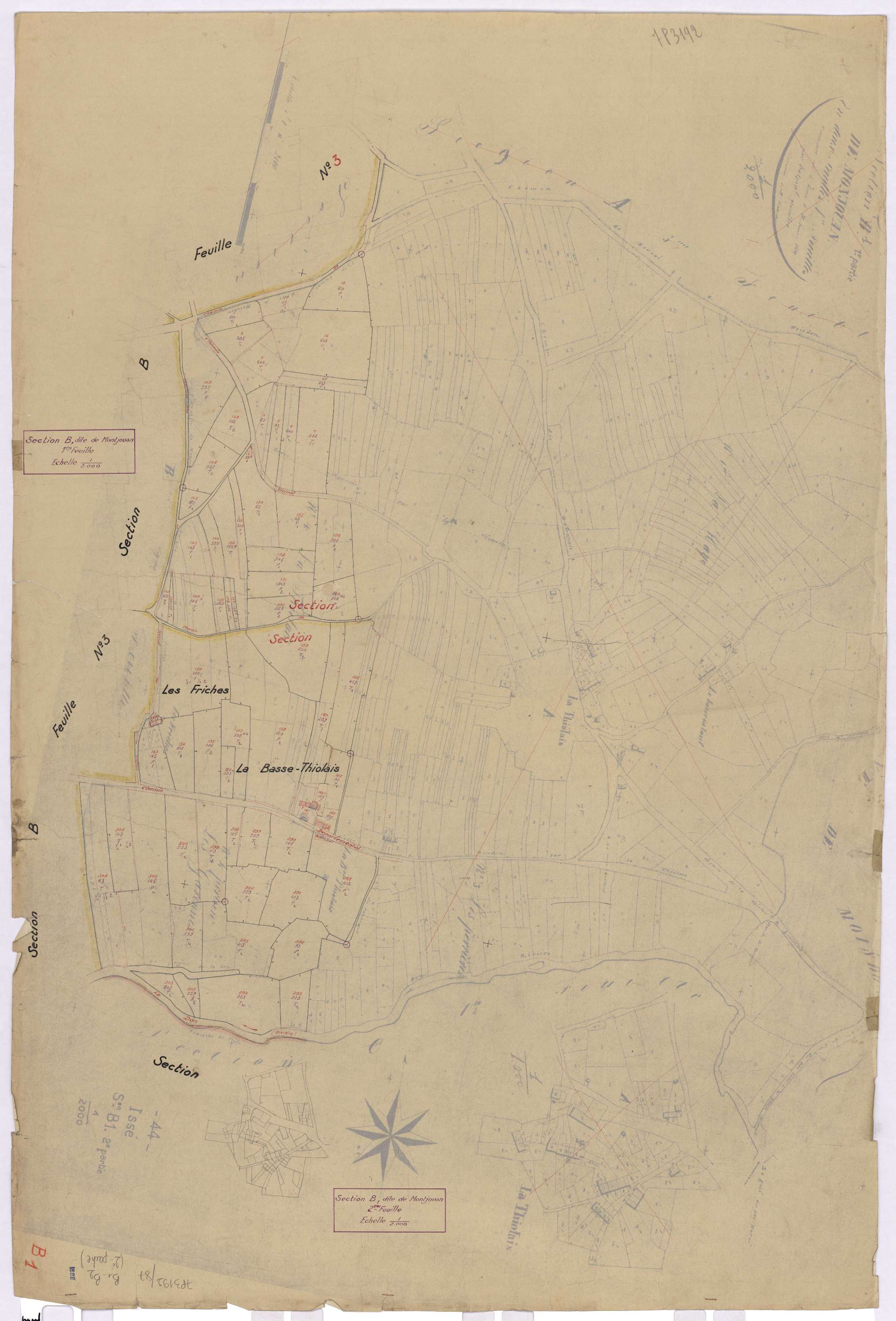 Issé - Section B1 B2 Montjouan (section de) ; 1-149 ; 150-306