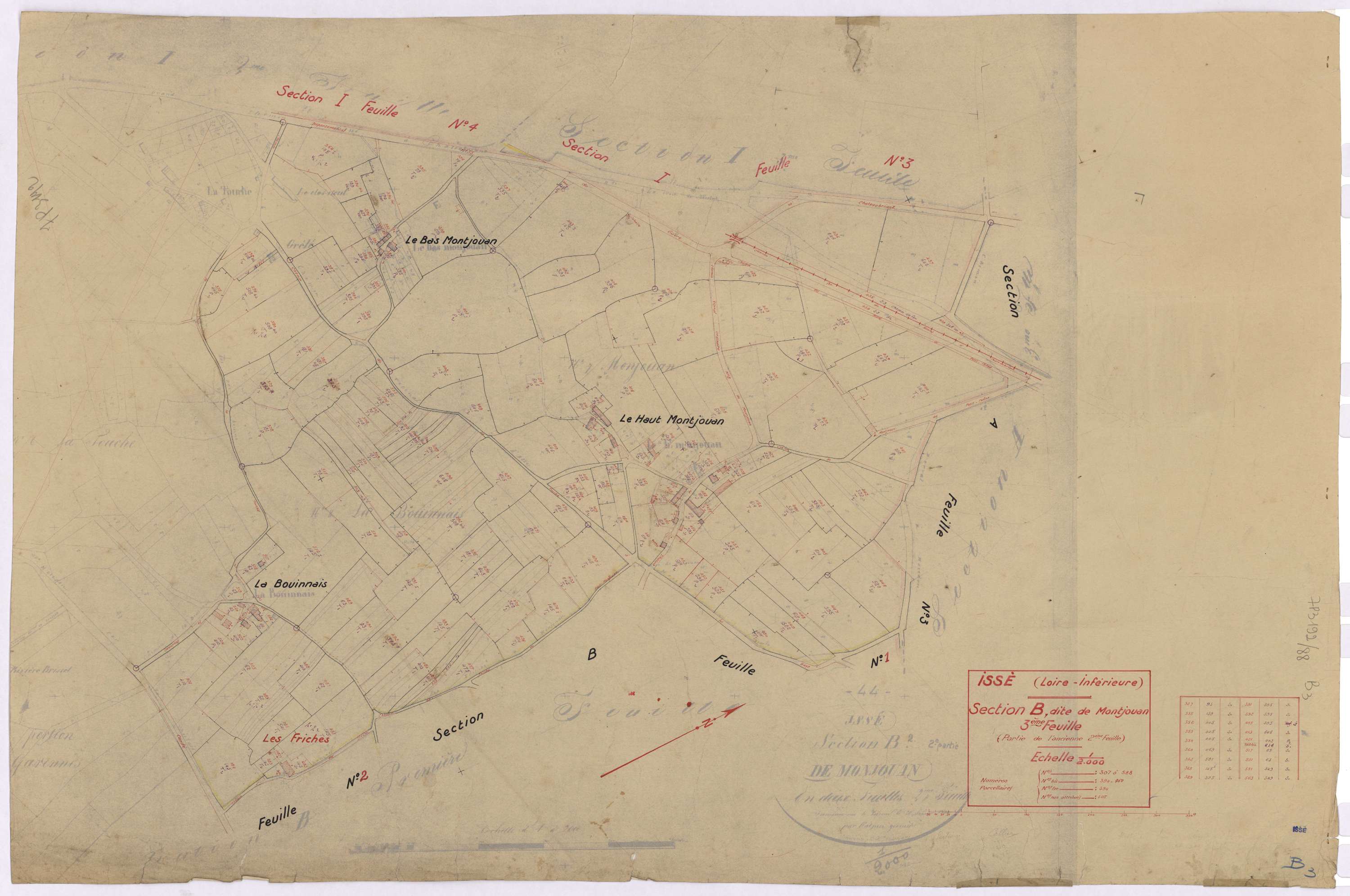 Issé - Section B3 Montjouan (section de) ; 307-588