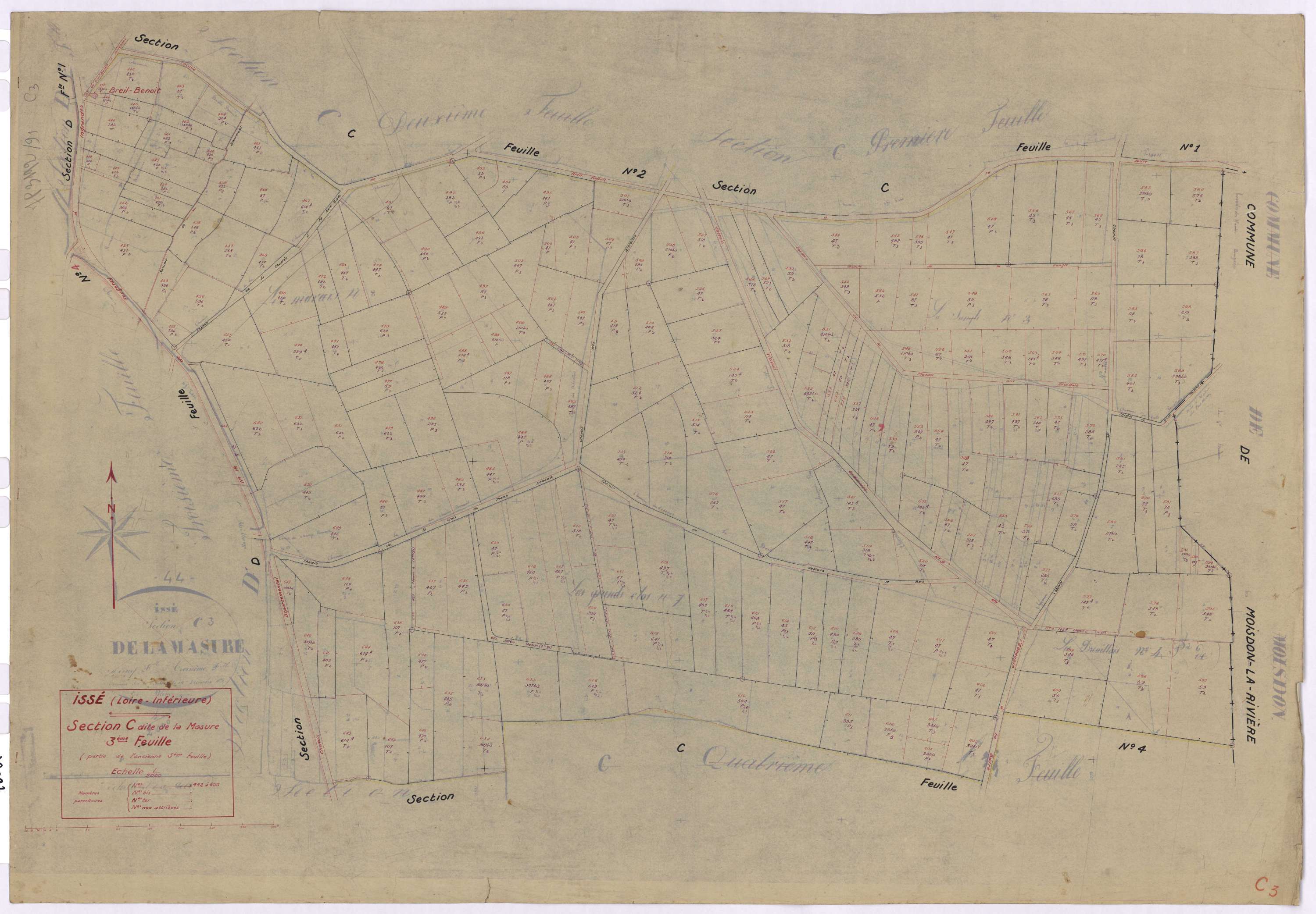 Issé - Section C3 Masure (section de La) ; 442-655