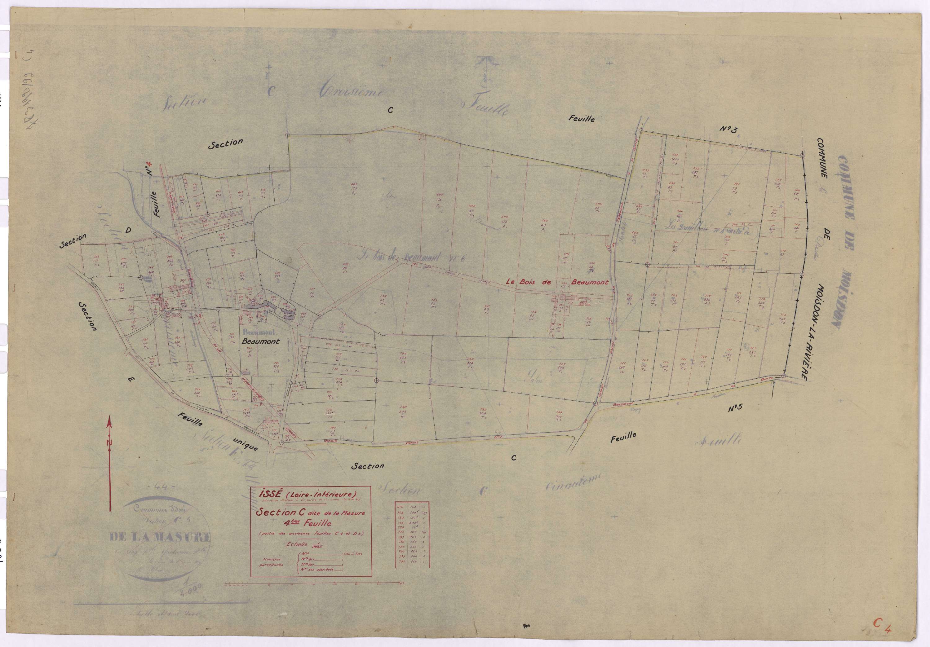Issé - Section C4 Masure (section de La) ; 656-798