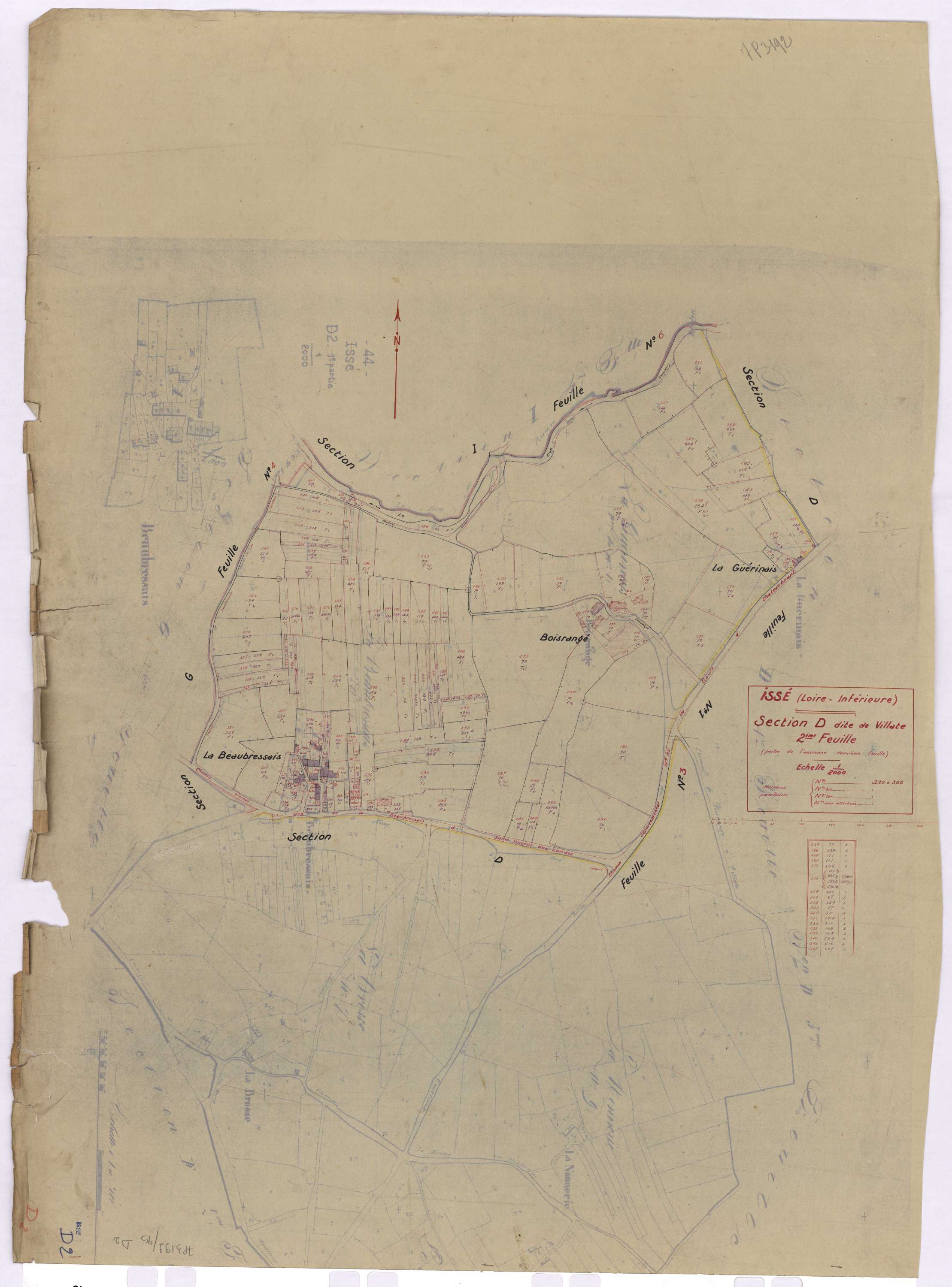 Issé - Section D2 Villate (section de) ; 220-360