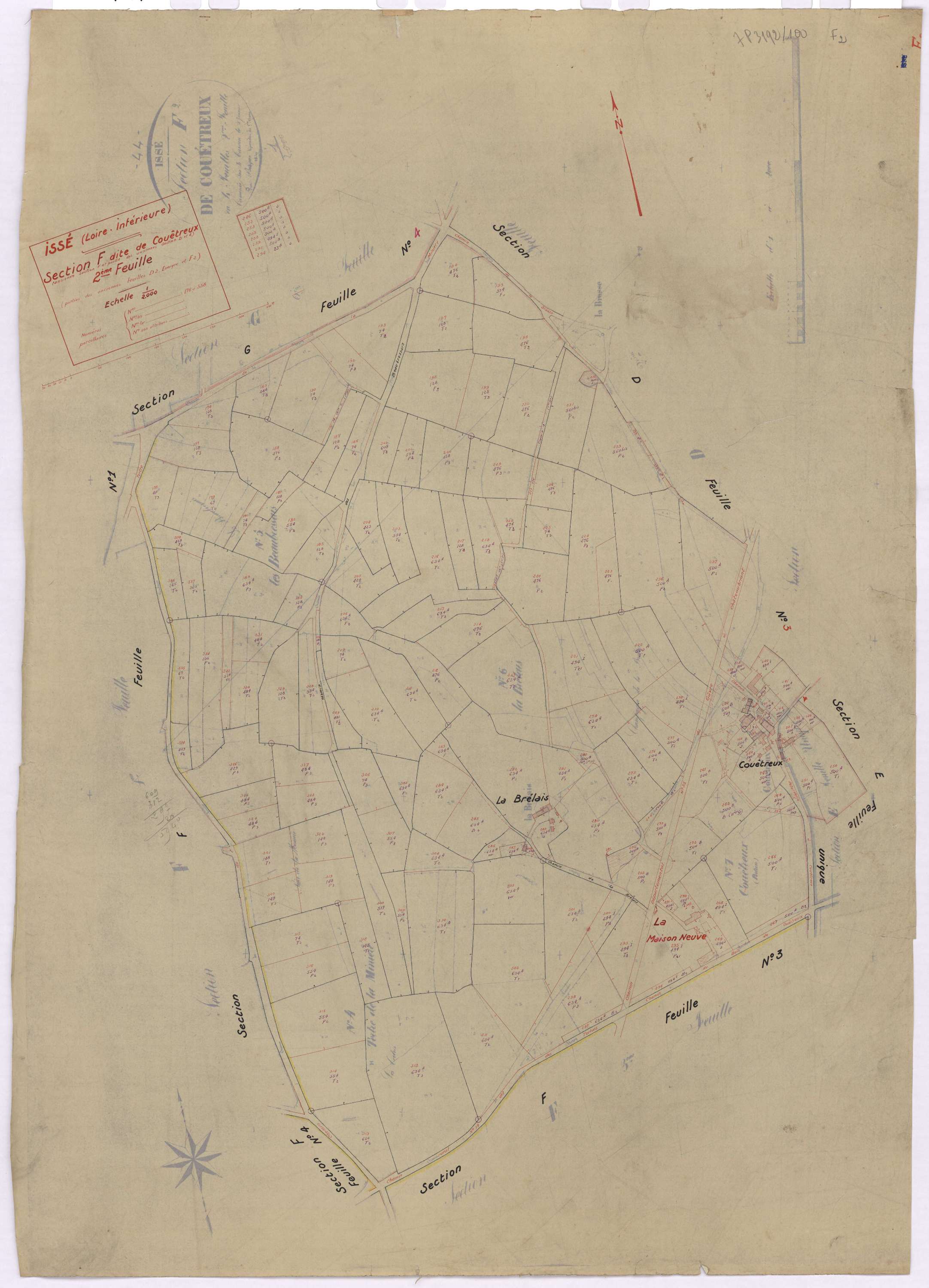 Issé - Section F2 Couêtreux (section de) ; 176-338