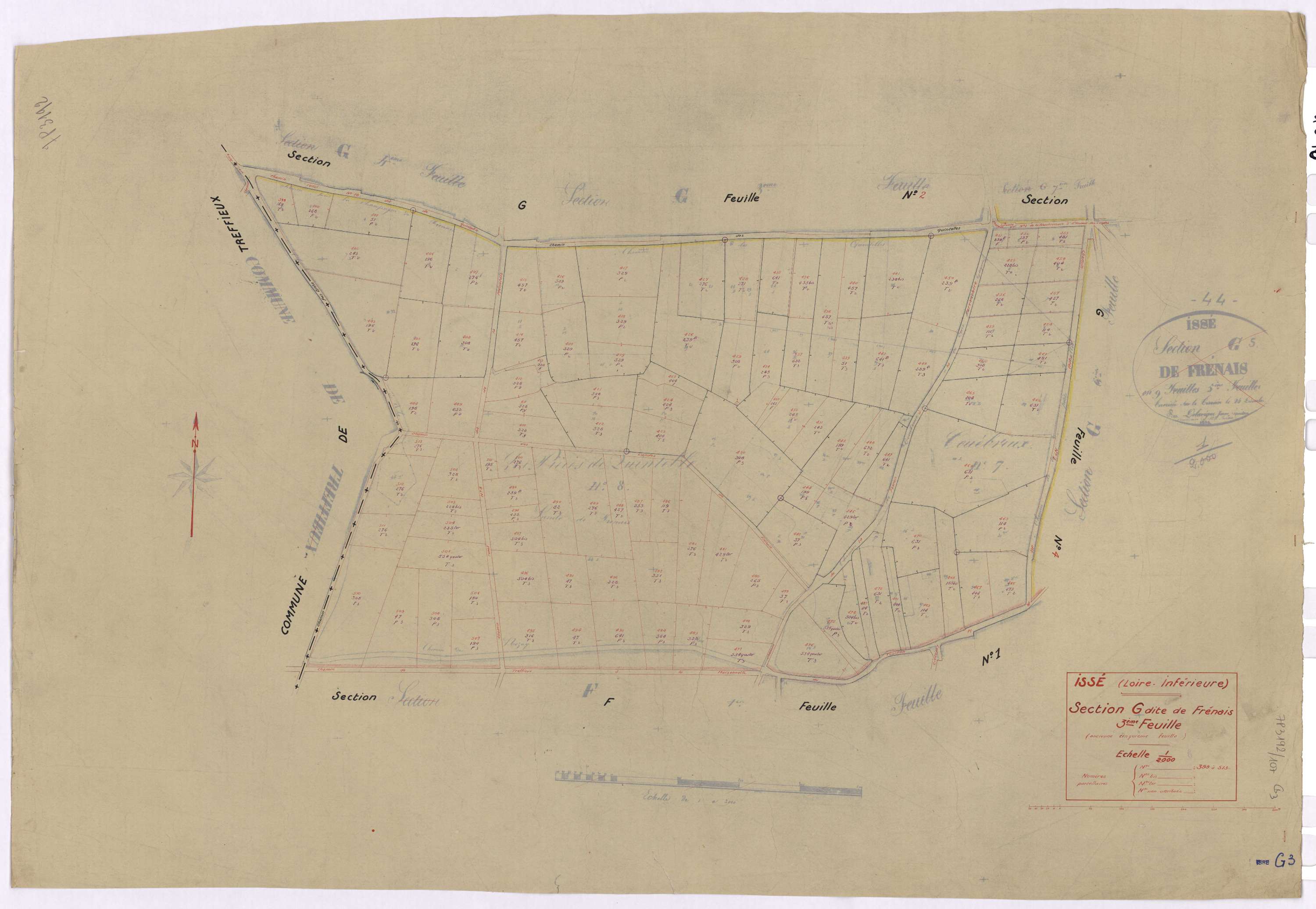 Issé - Section G3 Frénais (section de) ; 399-513