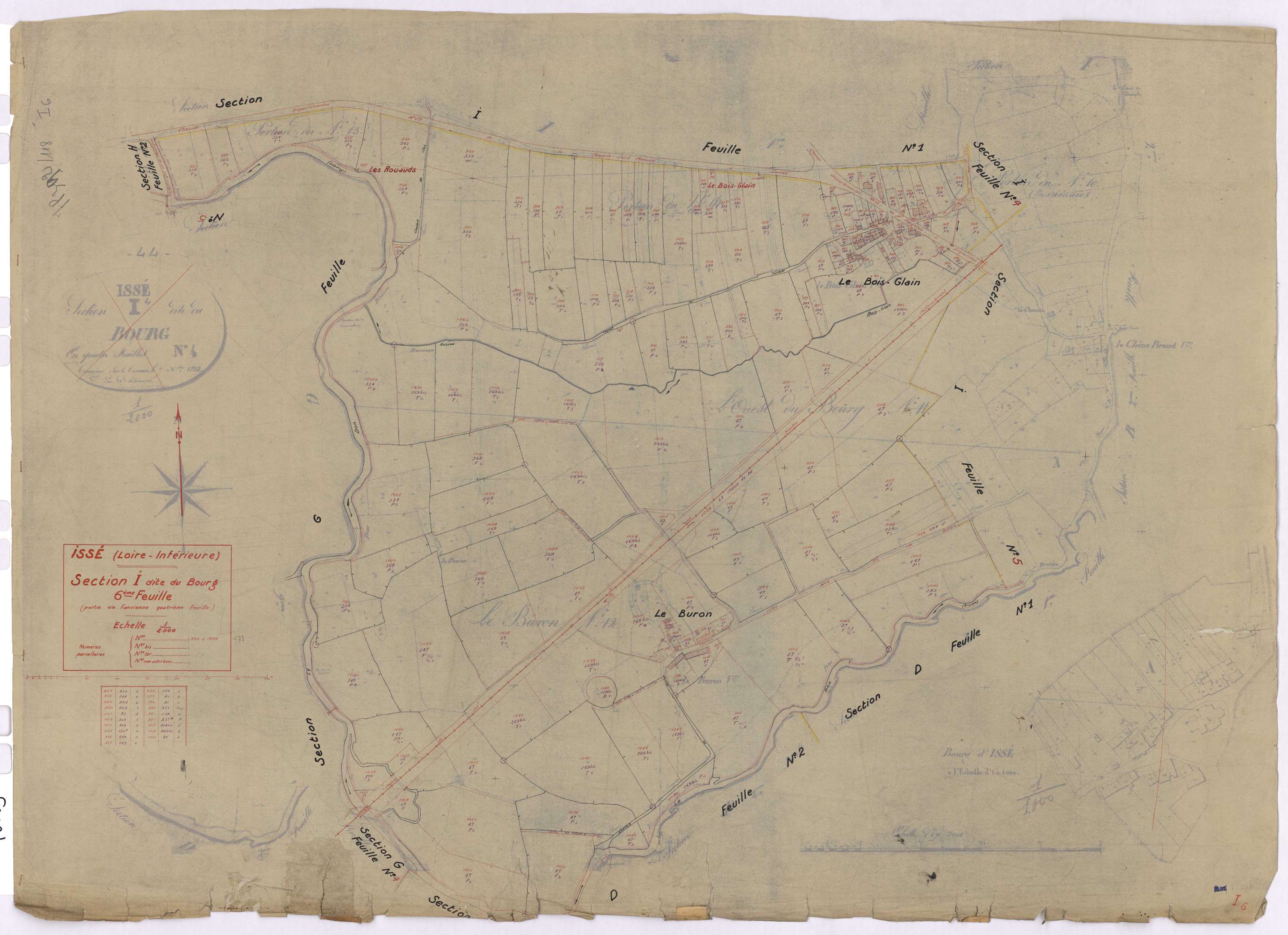 Issé - Section I6 Bourg (section du) ; 893-1066