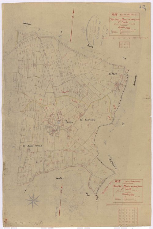Issé - Section B1 B2 Montjouan (section de) ; 1-149 ; 150-306