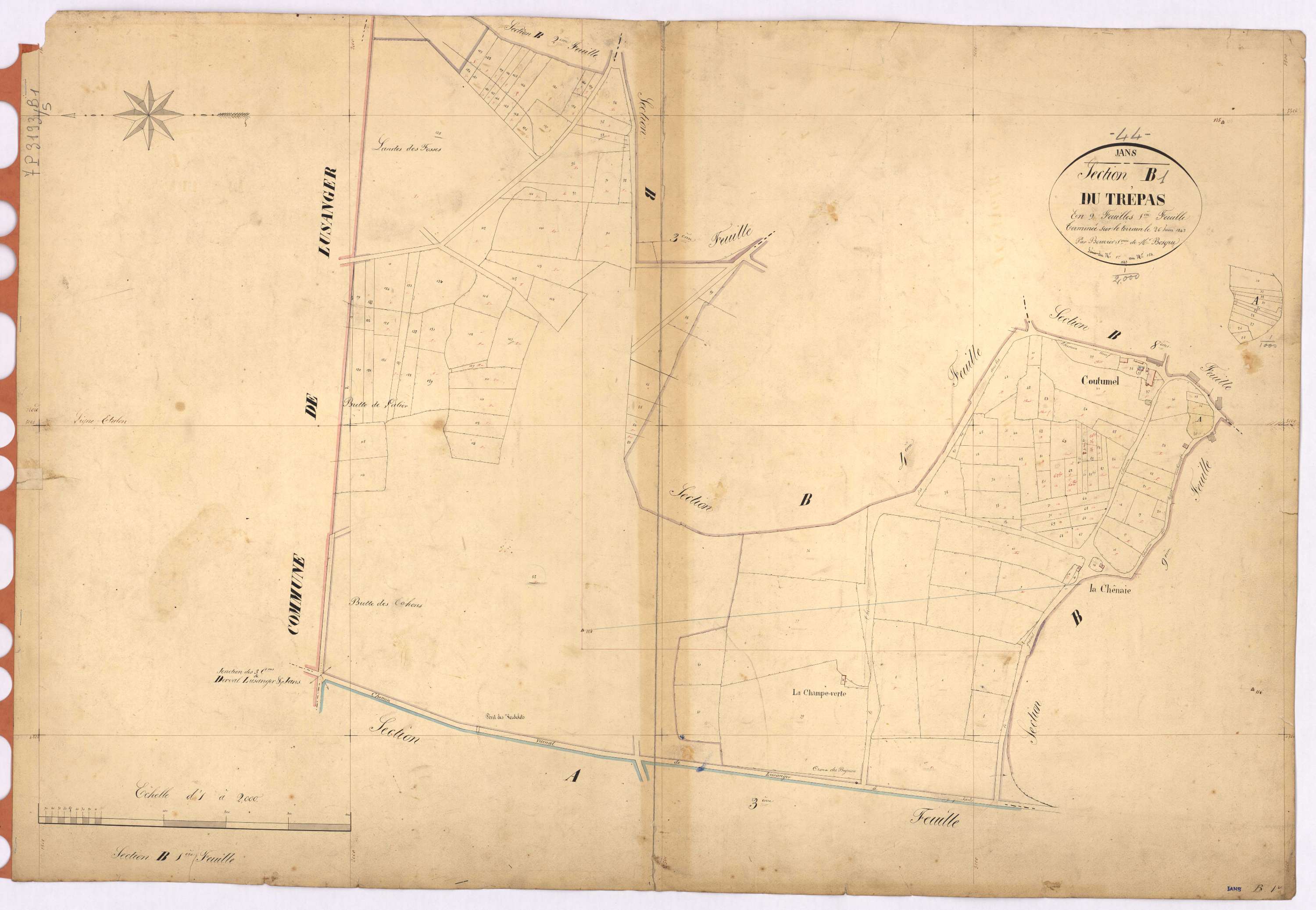 Jans - Section B1 Trépas (section du) ; 1-154