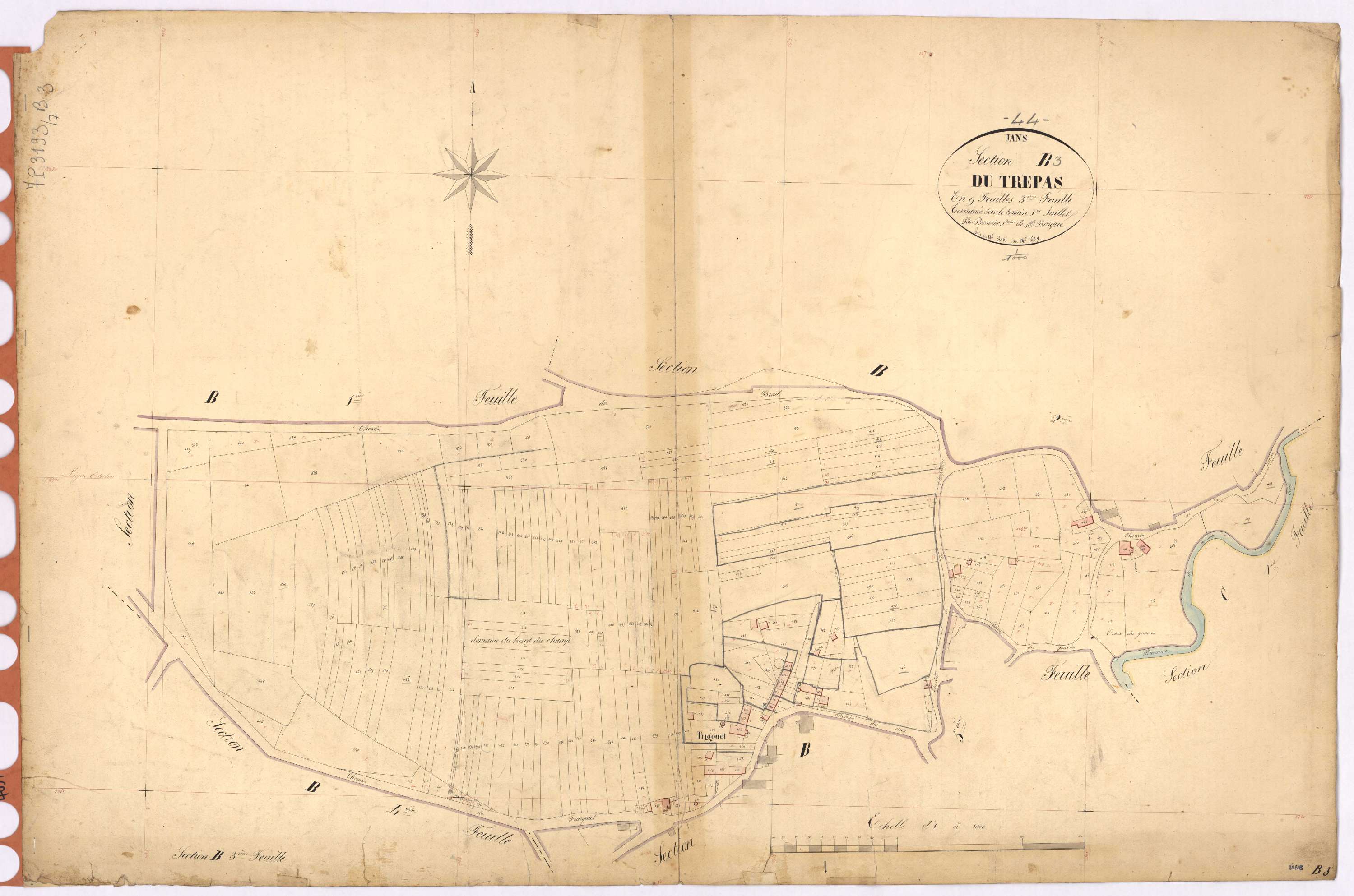 Jans - Section B3 Trépas (section du) ; 408-649