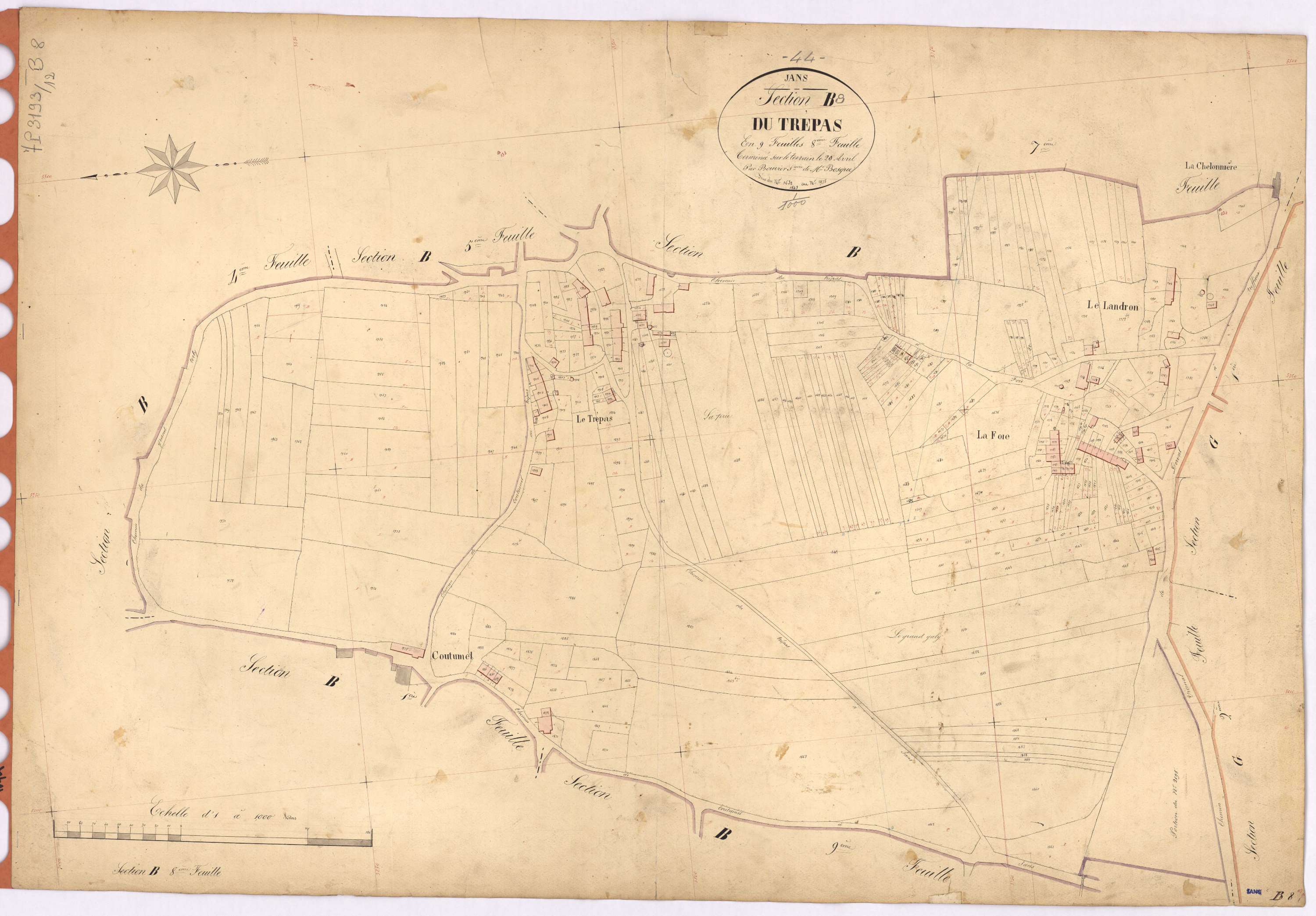 Jans - Section B8 Trépas (section du) ; 1632-1975
